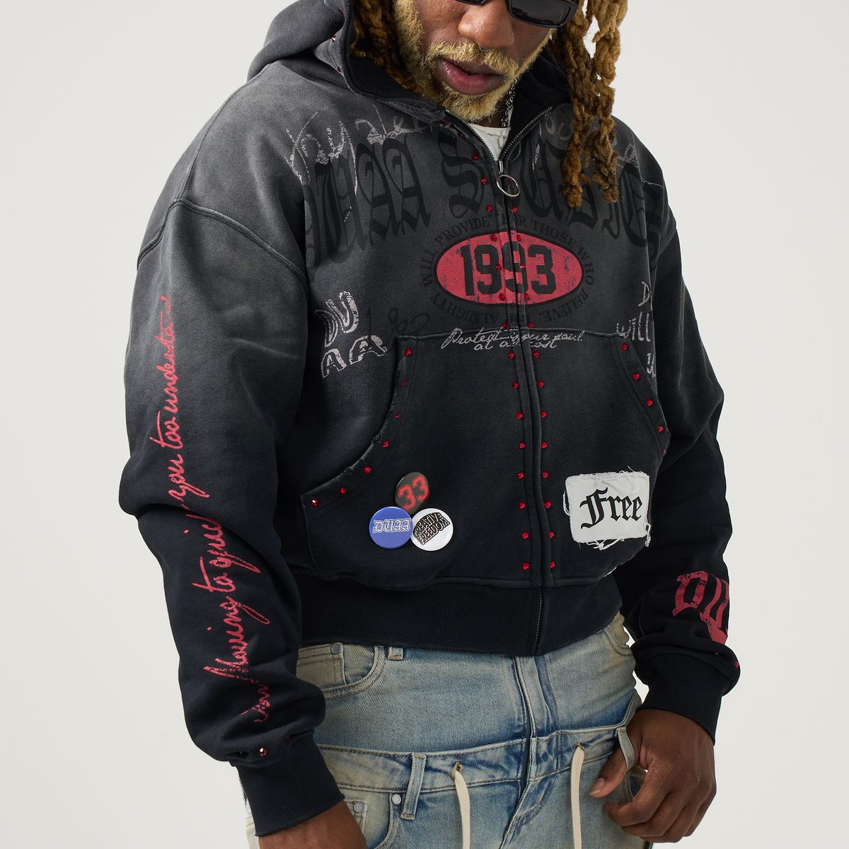 Duaa Stamp Hoodie - BLACK