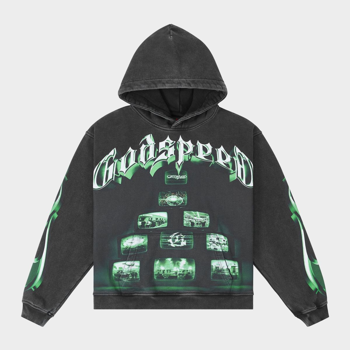 Godspeed Overstimulation Hoodie - BLACK WASH