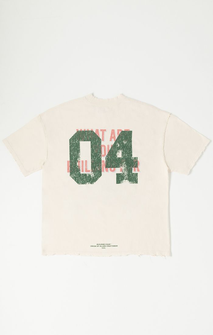 BLDG4 Notre Dame Ss Knit Tee - OFFWHITE