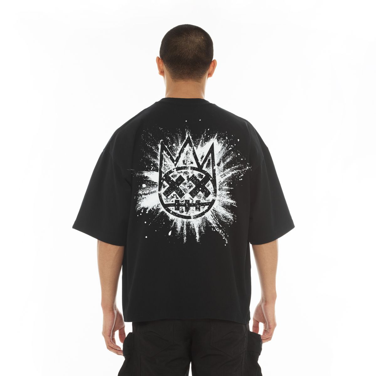 Cult Oversized Short Sleeve Tee - BLACK