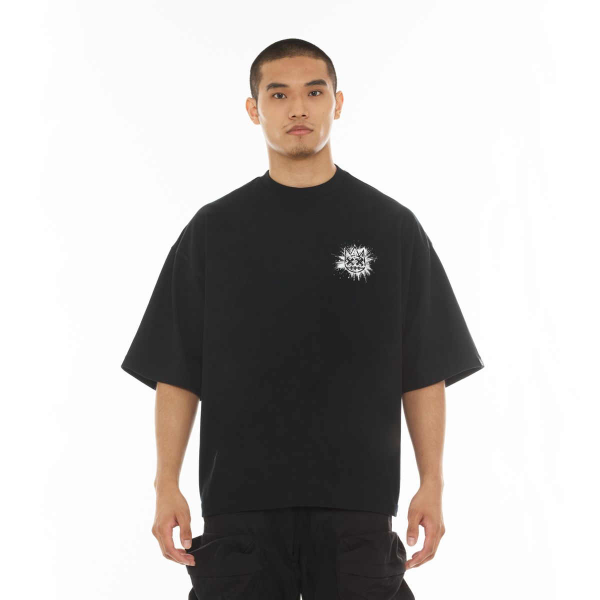 Cult Oversized Short Sleeve Tee - BLACK