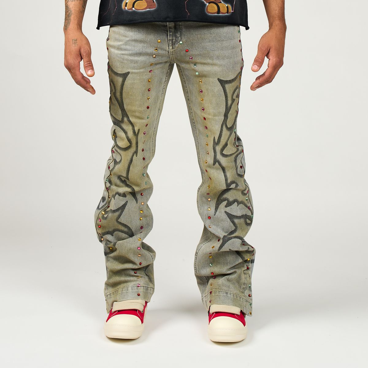 Duaa Stone Denim Jeans - STONE WASH