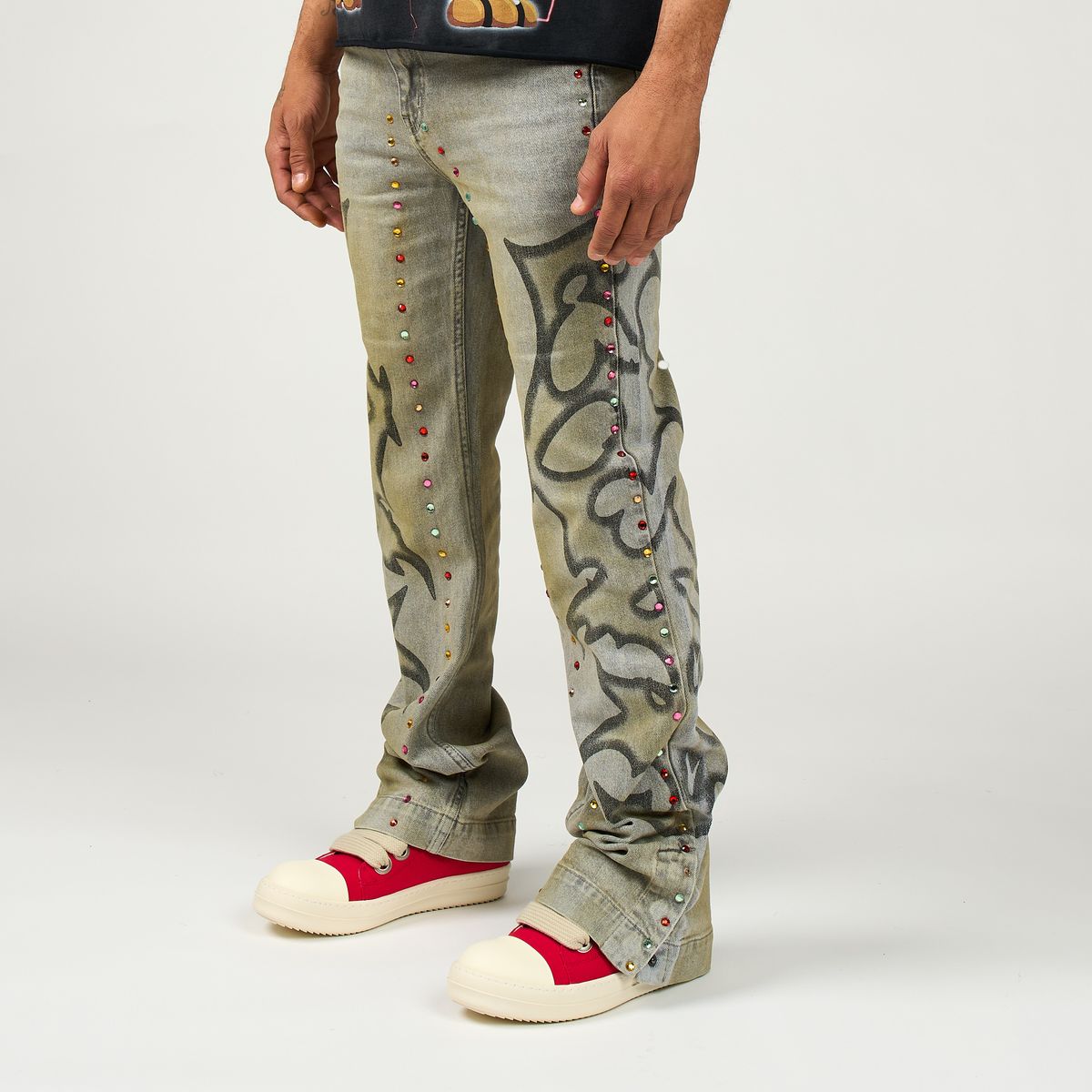 Duaa Stone Denim Jeans - STONE WASH