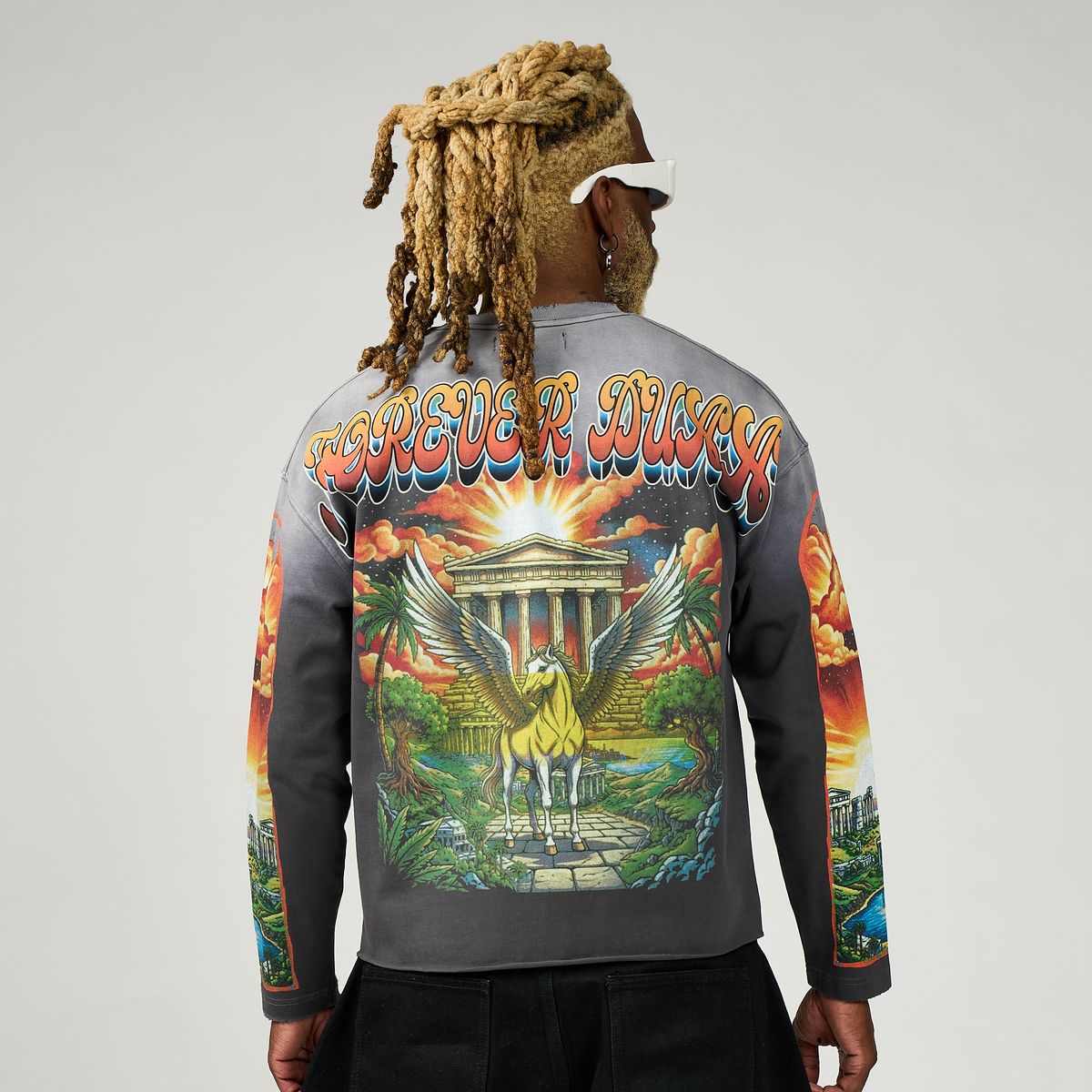 Duaa Good Year Long Sleeve - GREY/MULTI-COLOR