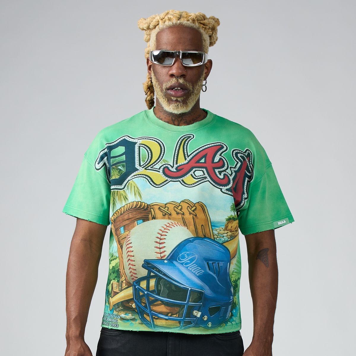 Duaa Tropical Tee - GREEN