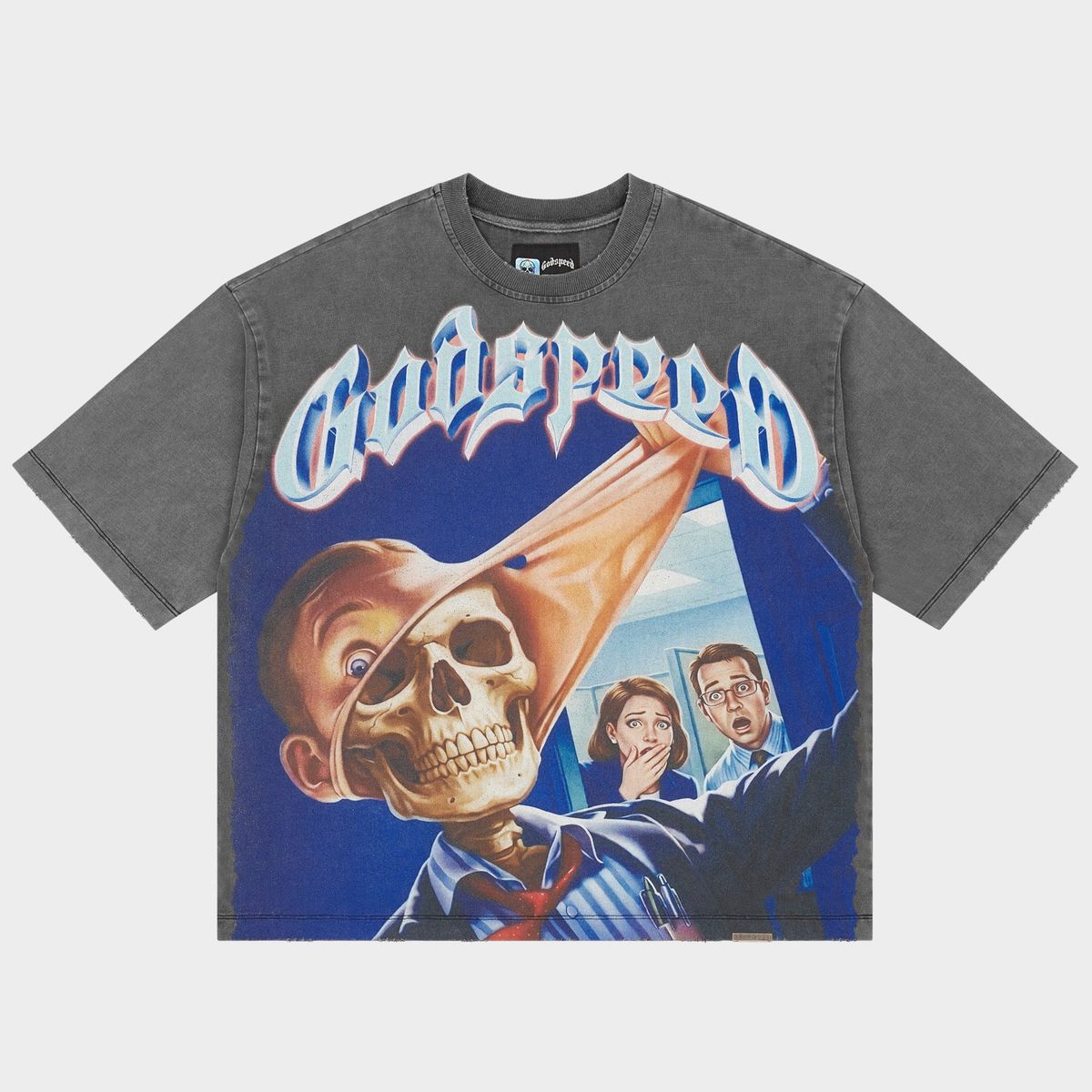 Godspeed Mask Off T-shirt - GREY WASH