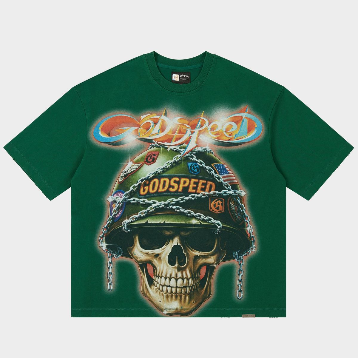 Godspeed Badges Of Honor T-shirt - GREEN
