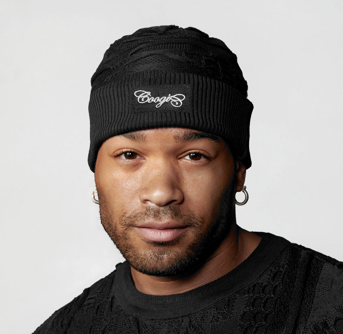 Coogi Sweater Knit Black Scully - BLACK