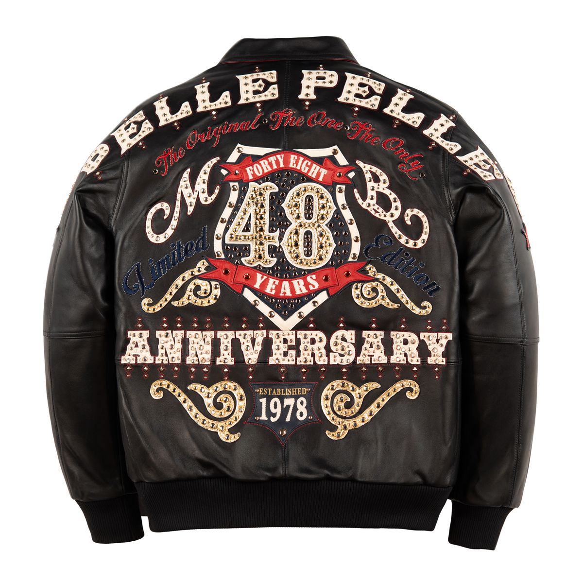 Pelle Pelle Unrivaled Anniversary Jacket - BLACK/CABERNET/IVORY