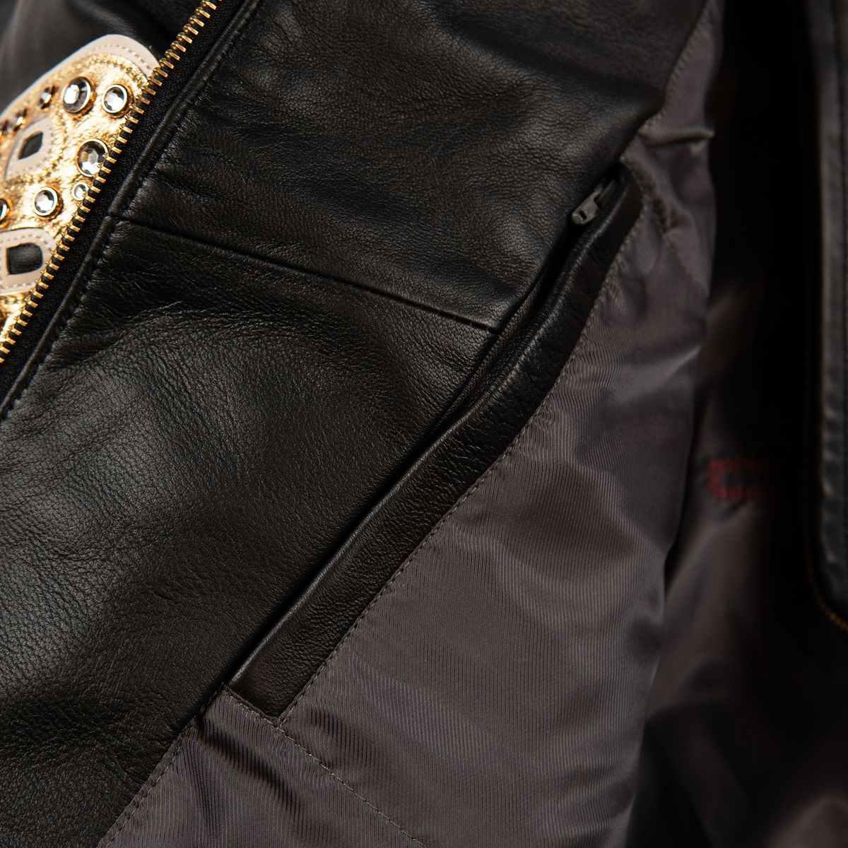 Pelle Pelle Unrivaled Anniversary Jacket - BLACK/CABERNET/IVORY