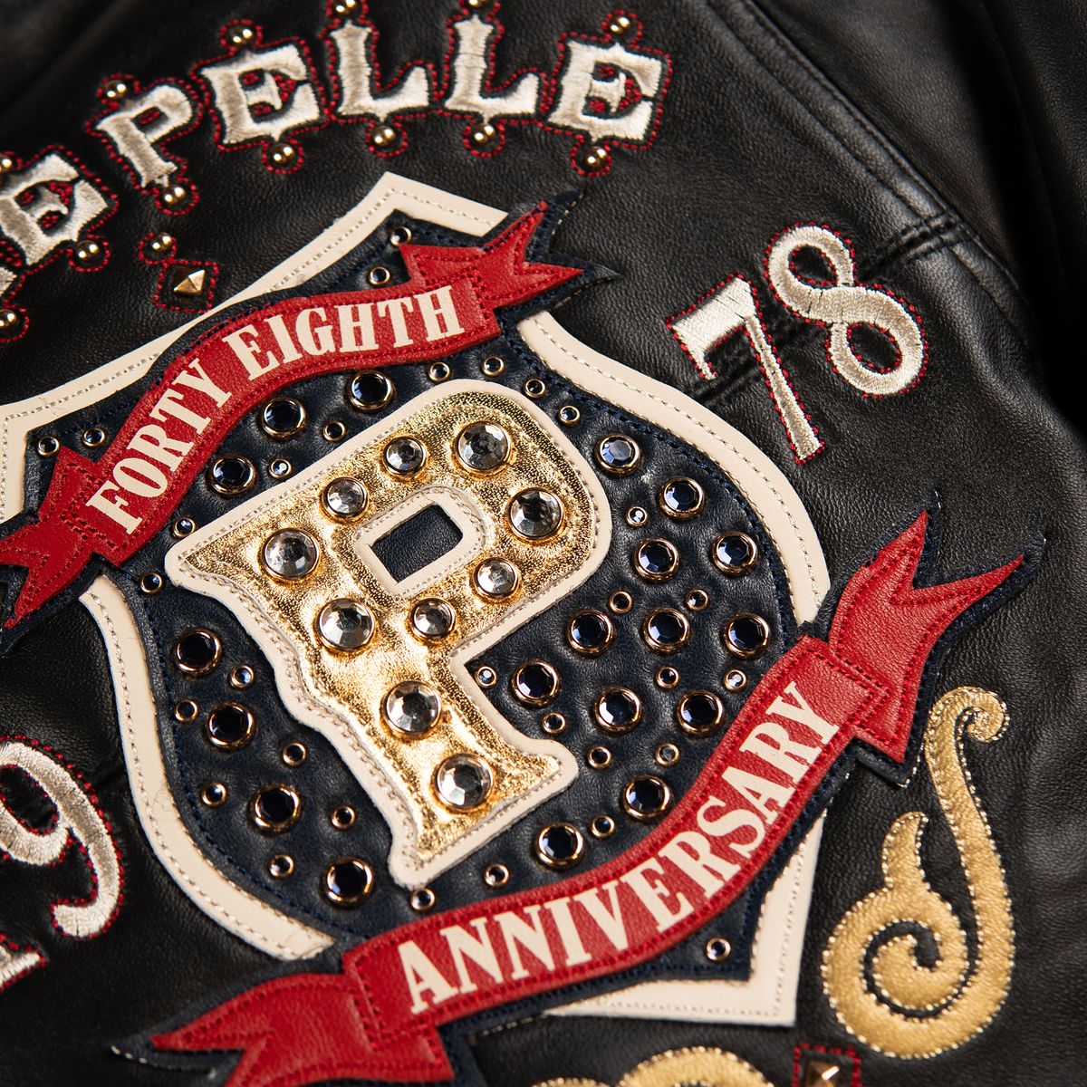 Pelle Pelle Unrivaled Anniversary Jacket - BLACK/CABERNET/IVORY