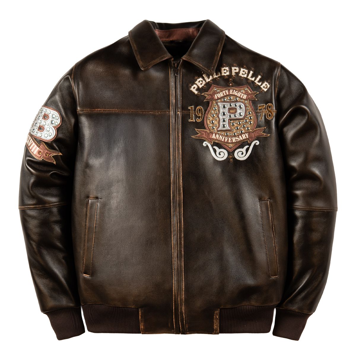 Pelle Pelle Unrivaled Anniversary Jacket - BROWN ABRASION