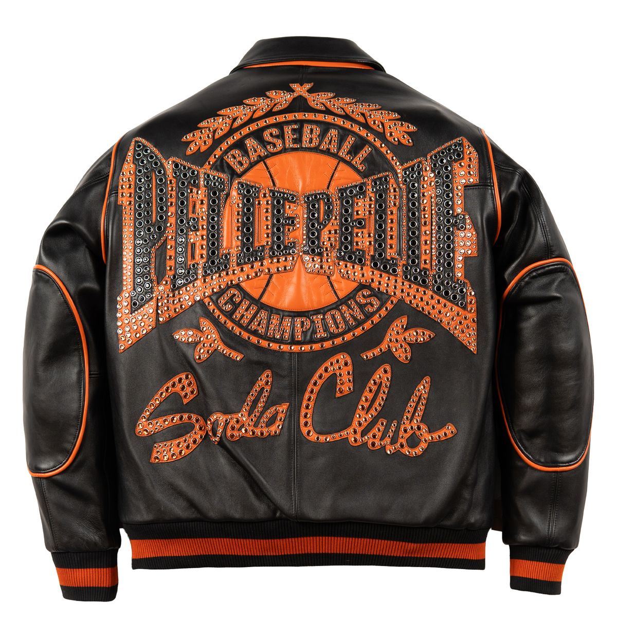 Pelle Pelle Champions Jacket - BLACK/ORANGE