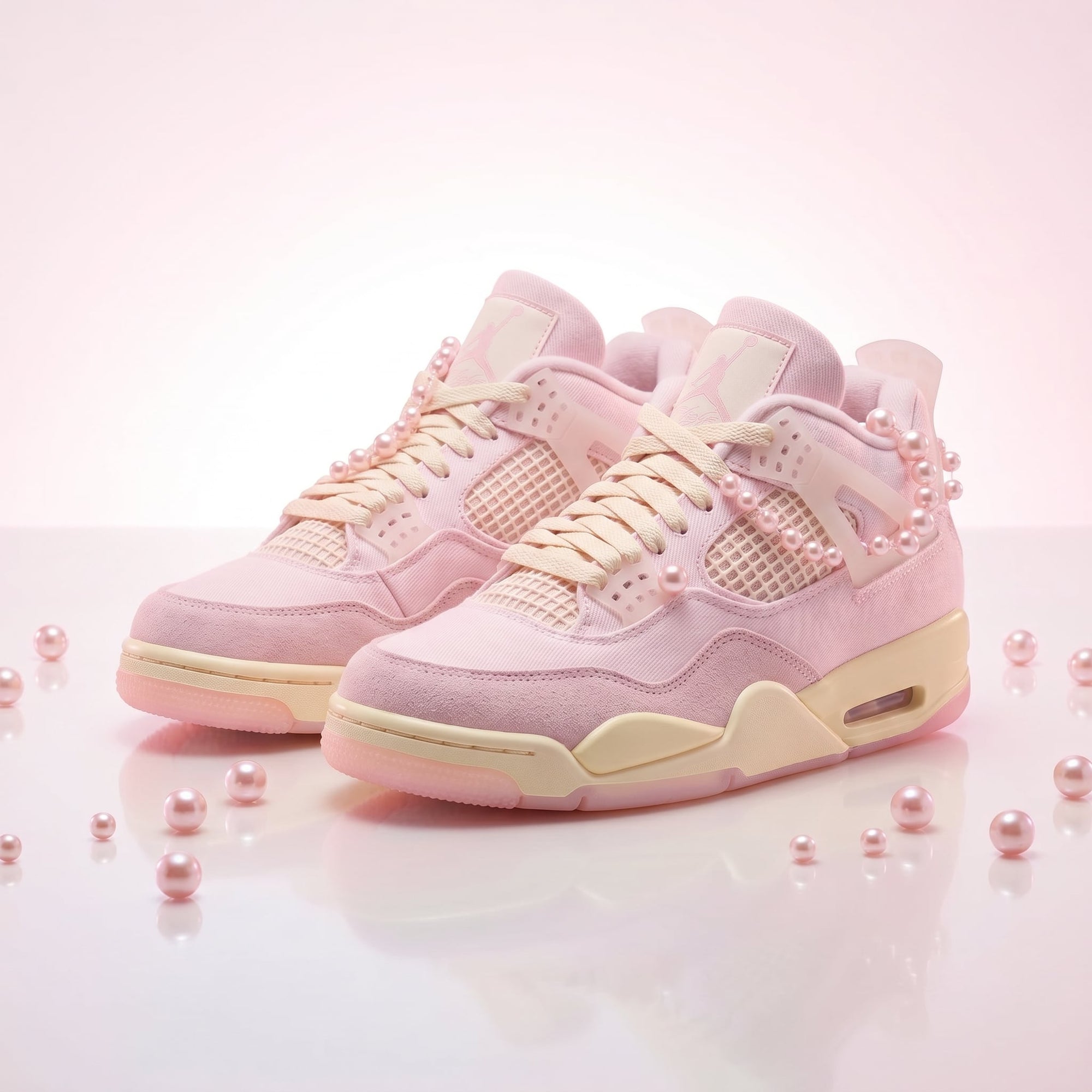 Women's Air Jordan 4 Retro "Iced Carmine" - PEARL PINK/ICED CARMINE-COCONUT MILK