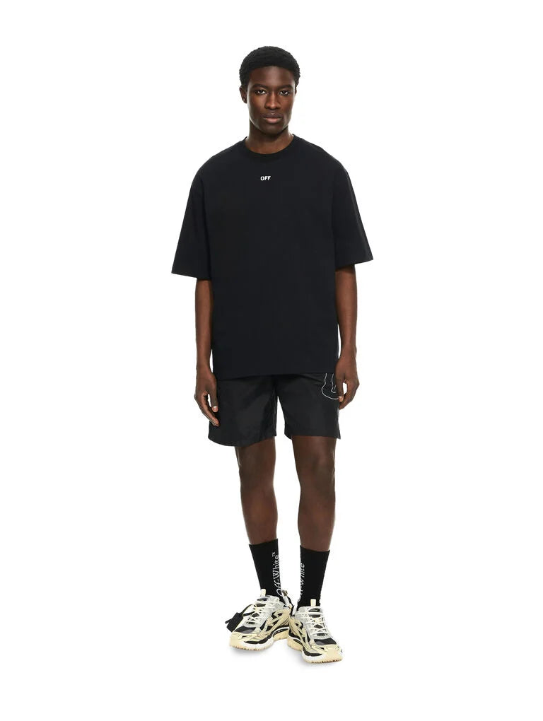 Off-White Chain Araldic Arrow Tee - BLACK