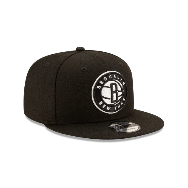 New Era Brooklyn Nets Snapback Hat- BLACK/WHITE