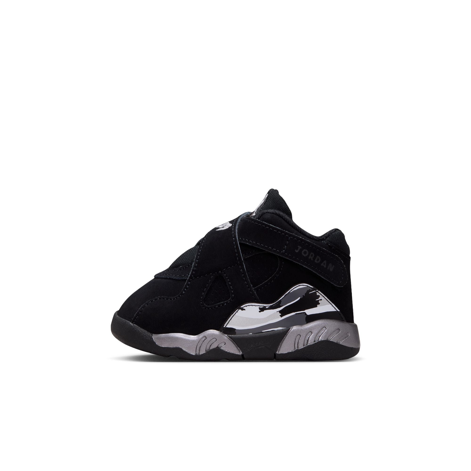 Toddler's vJordan 8 Retro - BLACK/WHITE-LT GRAPHITE