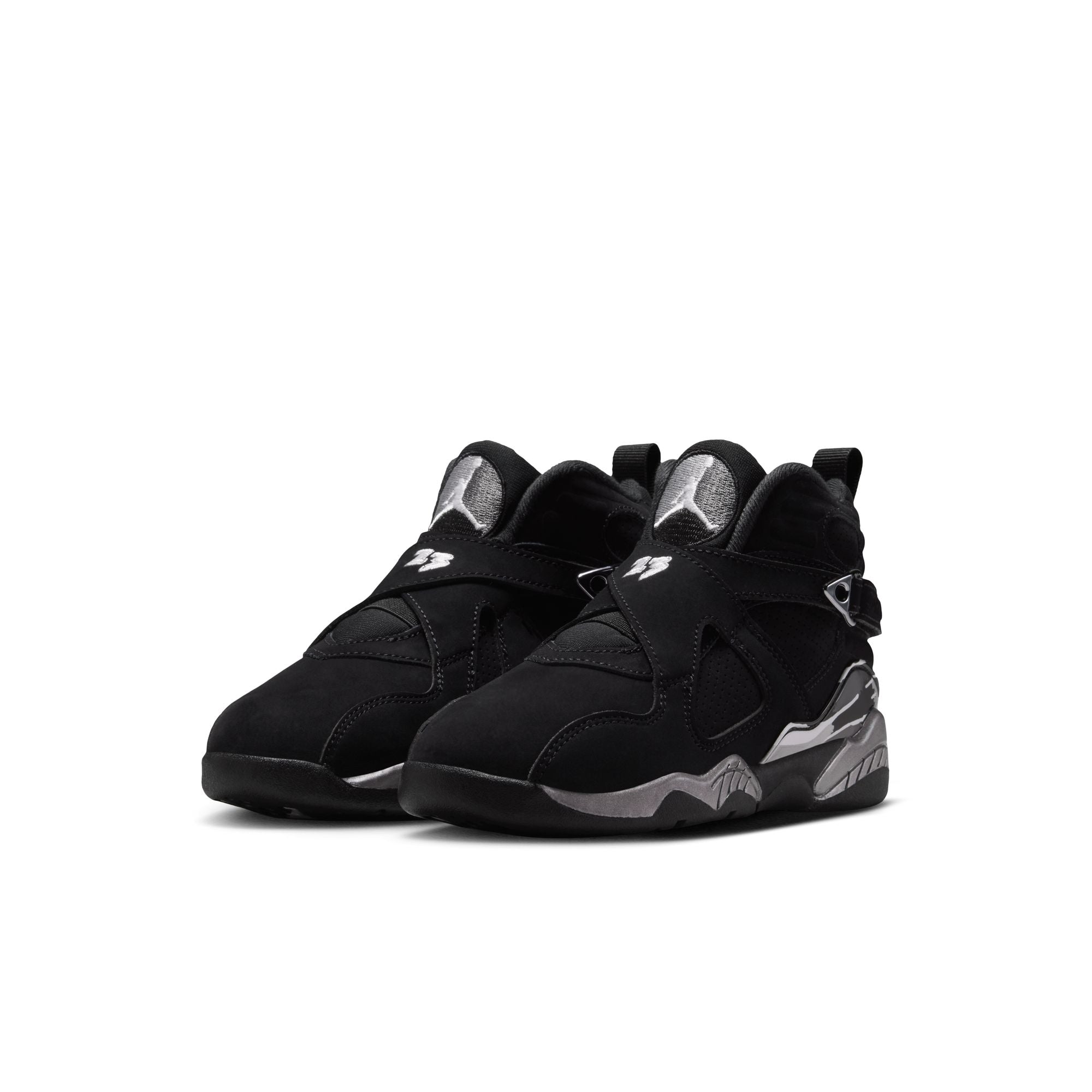 Preschool Jordan 8 Retro - BLACK/WHITE-LT GRAPHITE