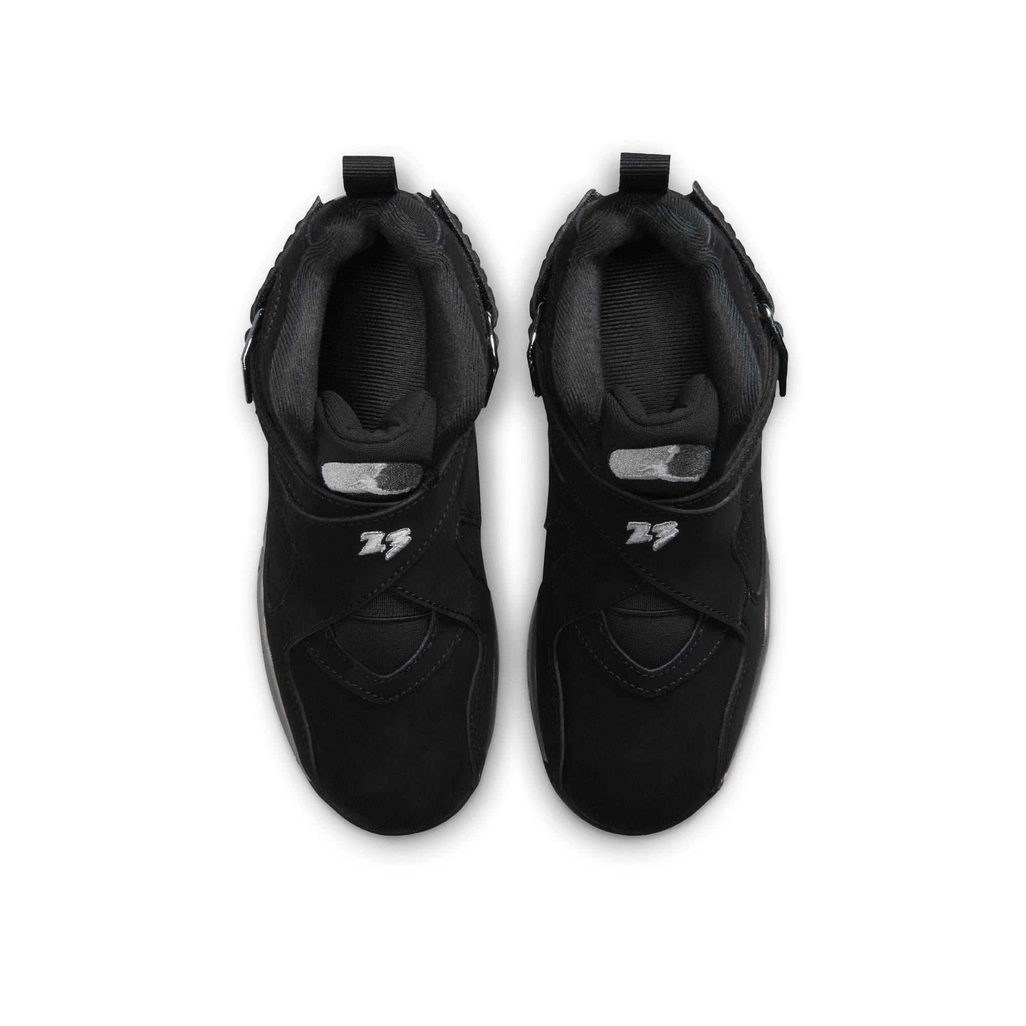 Preschool Jordan 8 Retro - BLACK/WHITE-LT GRAPHITE
