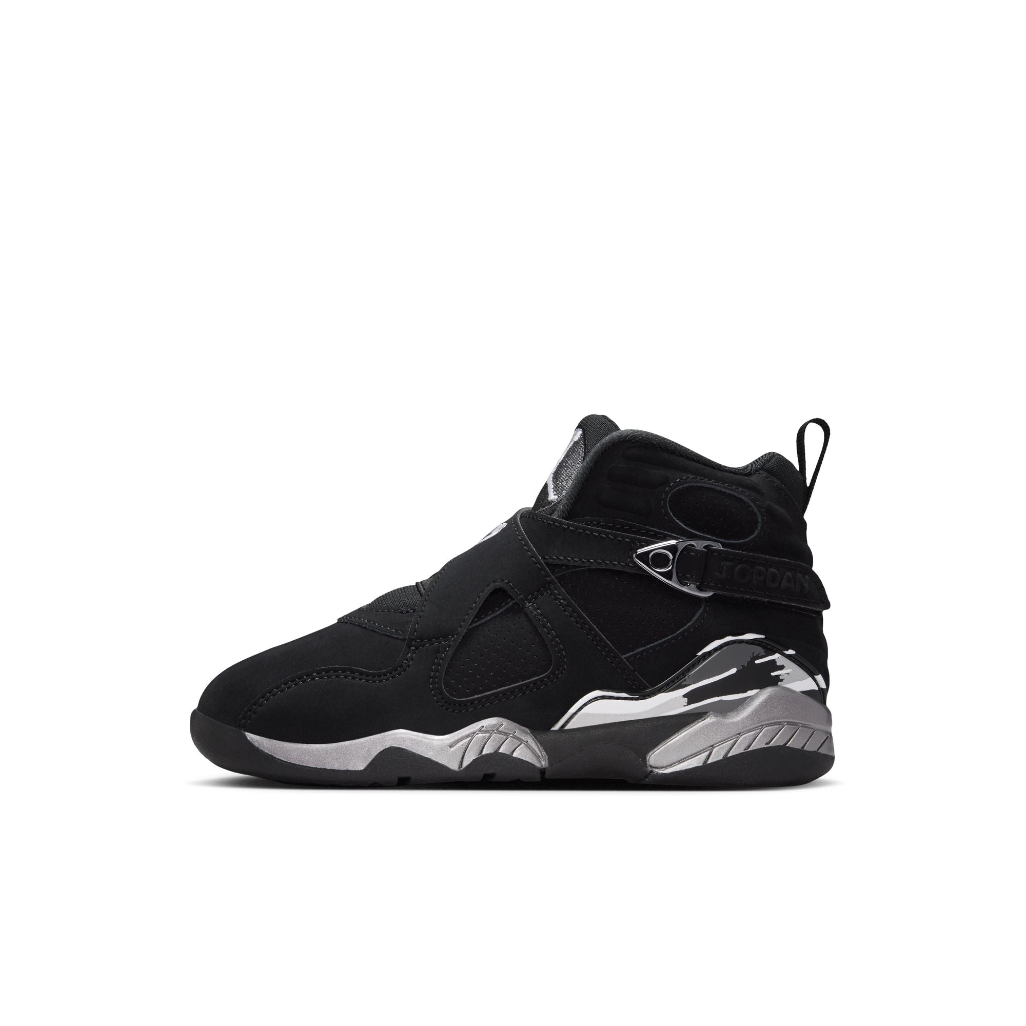Big Kid's Air Jordan 8 Retro - BLACK/WHITE-LT GRAPHITE