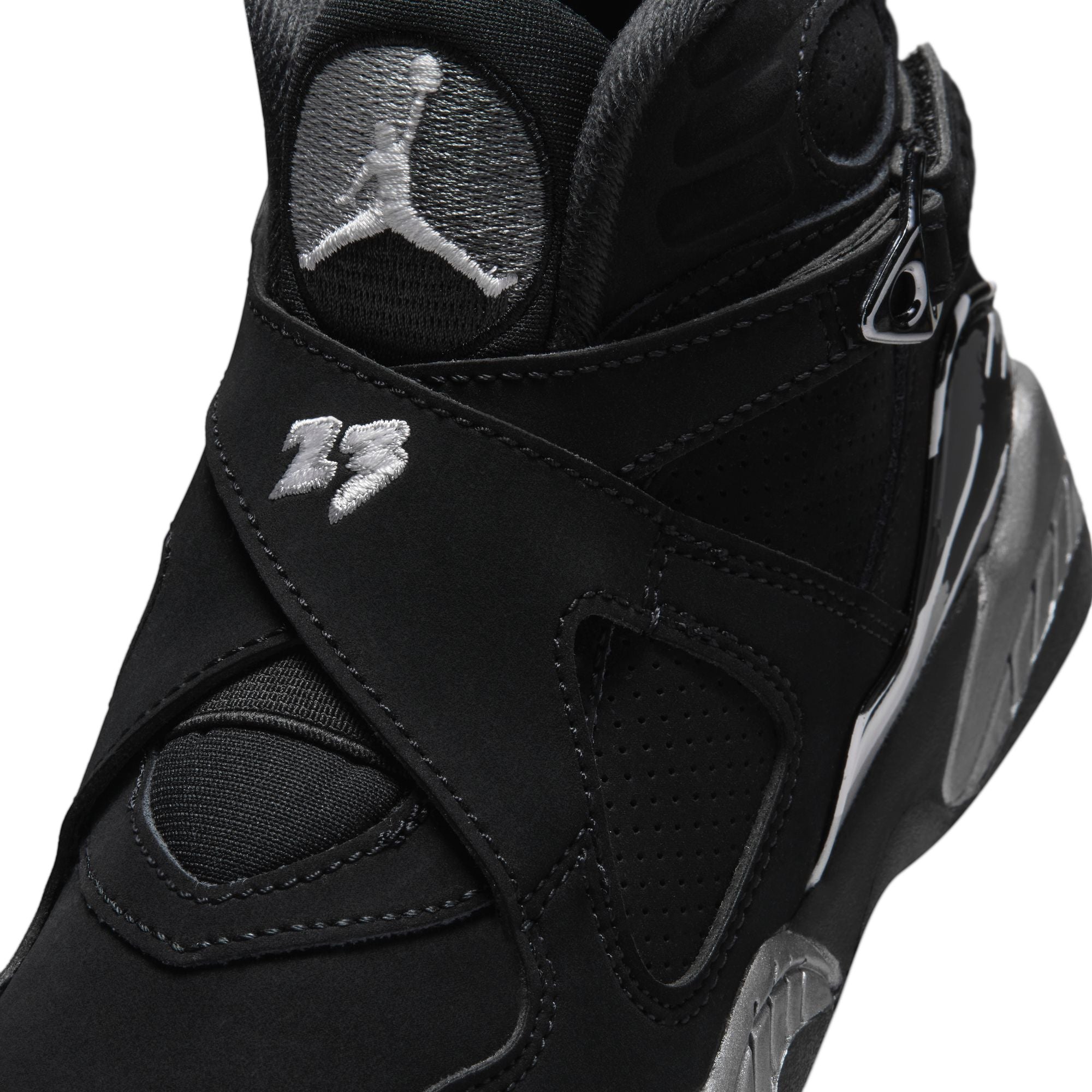 Preschool Jordan 8 Retro - BLACK/WHITE-LT GRAPHITE