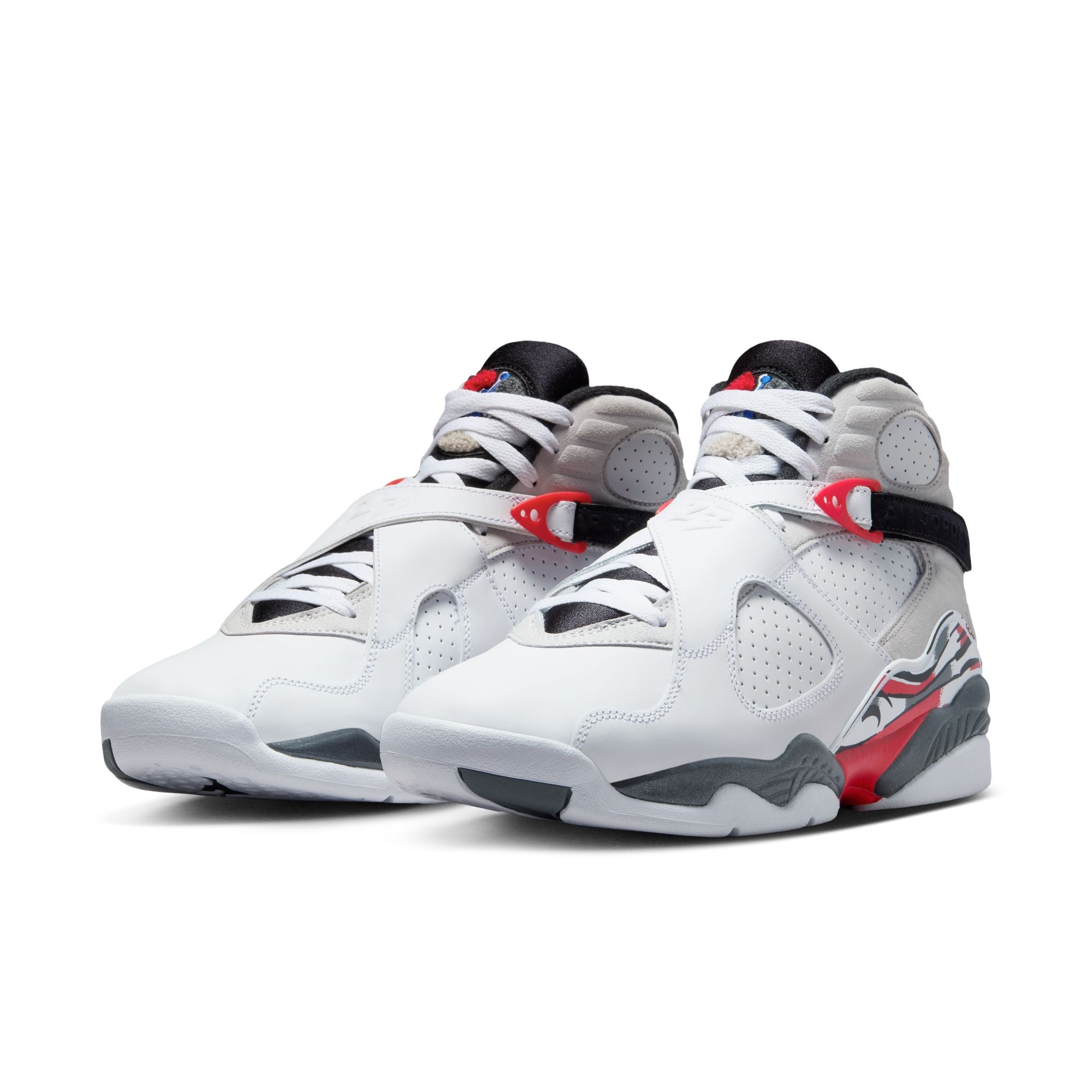 Men's Air Jordan 8 Retro "White and True Red" - WHITE/BLACK-TRUE RED