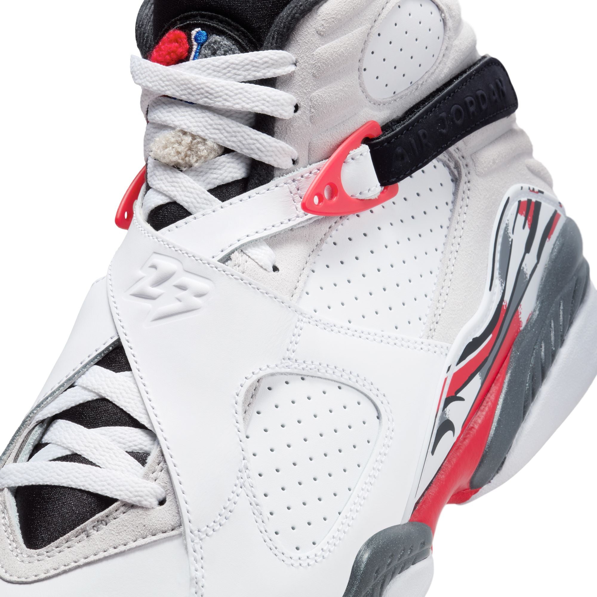 Men's Air Jordan 8 Retro "White and True Red" - WHITE/BLACK-TRUE RED
