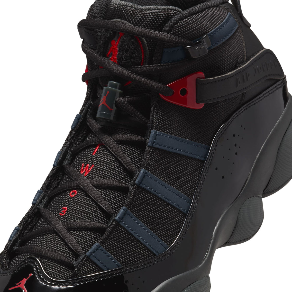 Men&#39;s Jordan 6 Rings - BLACK/FIRE RED-ANTHRACITE