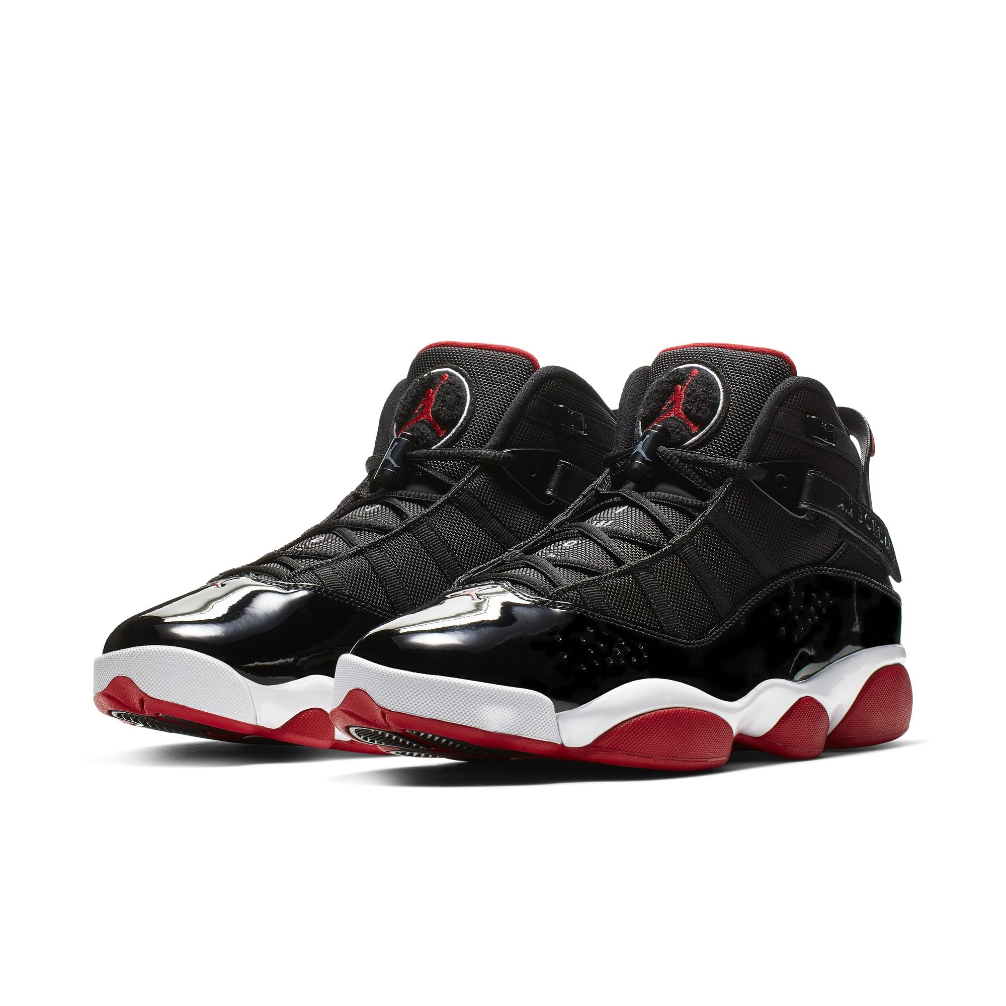Men's Jordan 6 Rings - BLACK/VARSITY RED-WHITE
