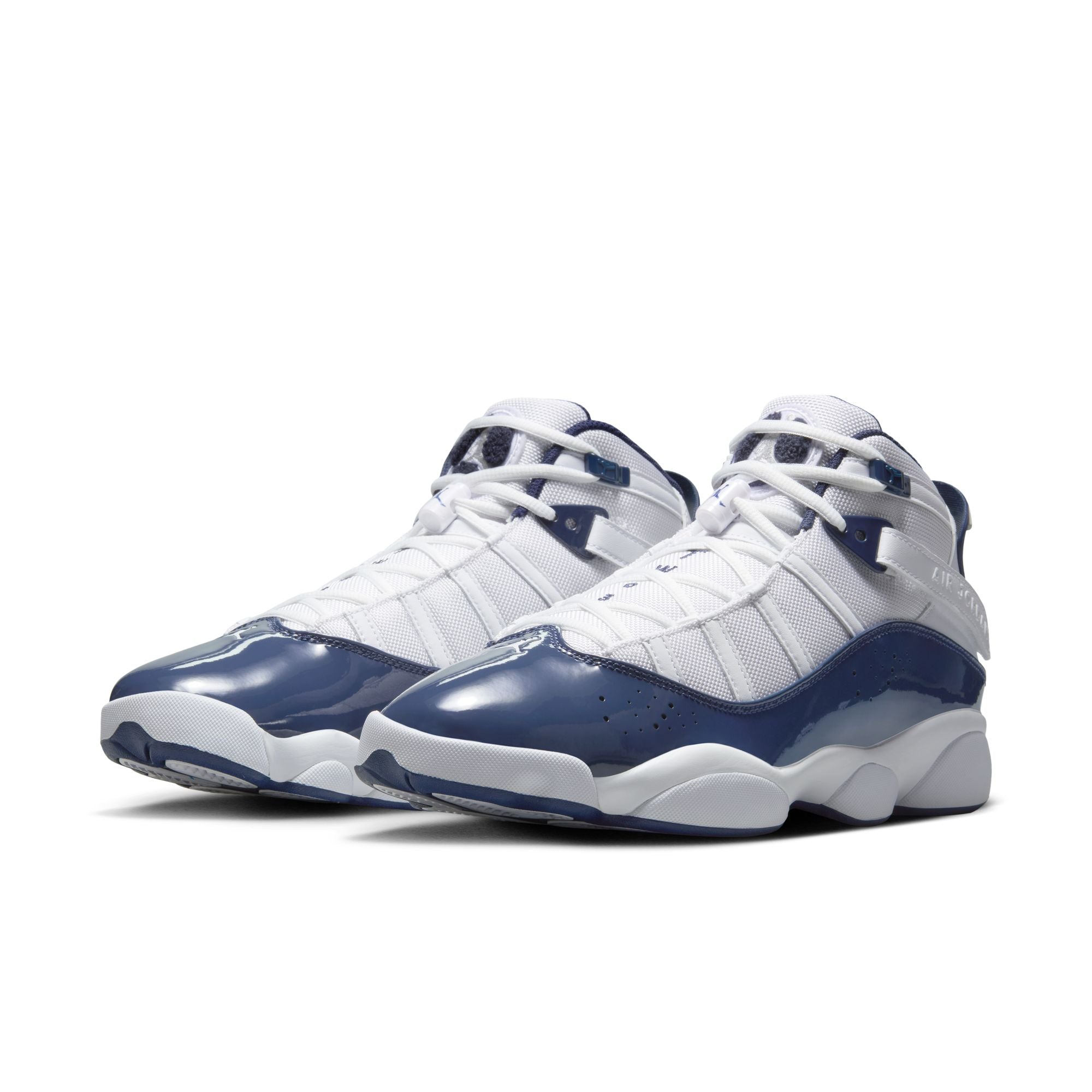 Gradeschool Jordan 6 Rings - WHITE/MIDNIGHT NAVY-NEUTRAL GREY
