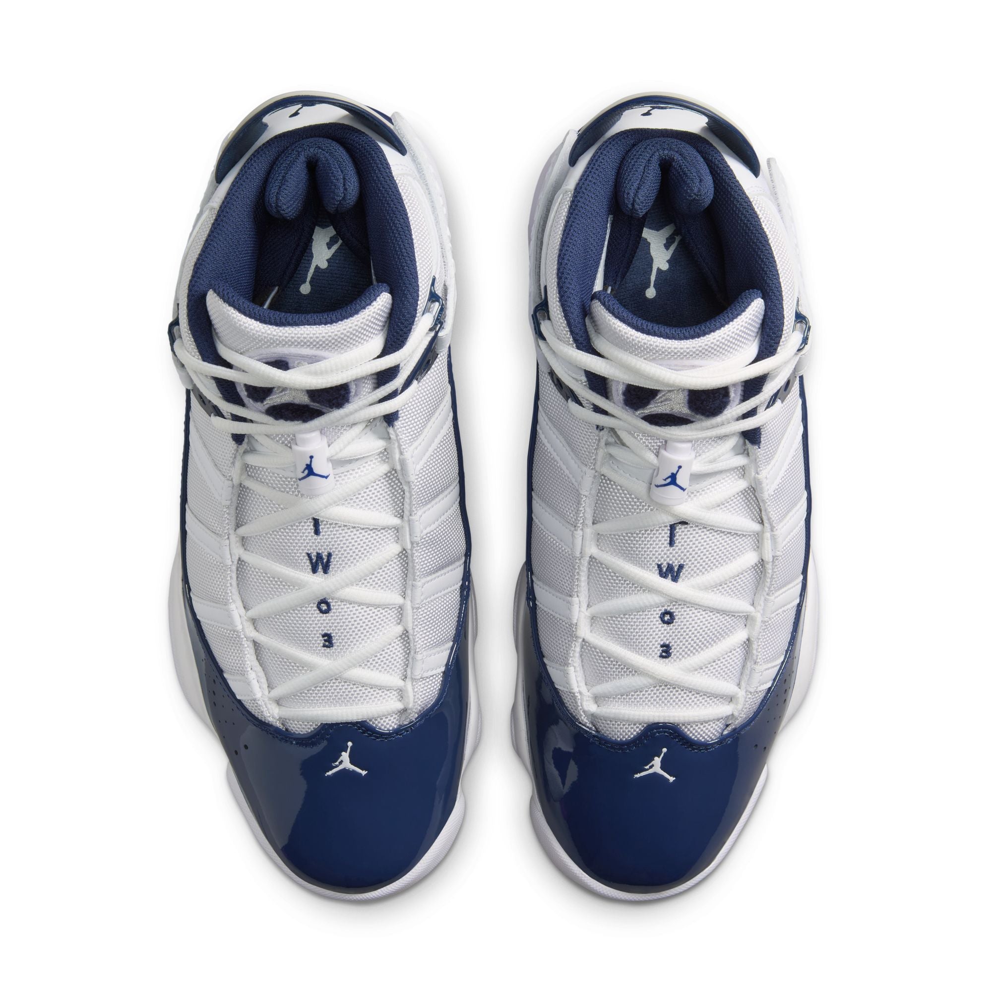 Gradeschool Jordan 6 Rings - WHITE/MIDNIGHT NAVY-NEUTRAL GREY