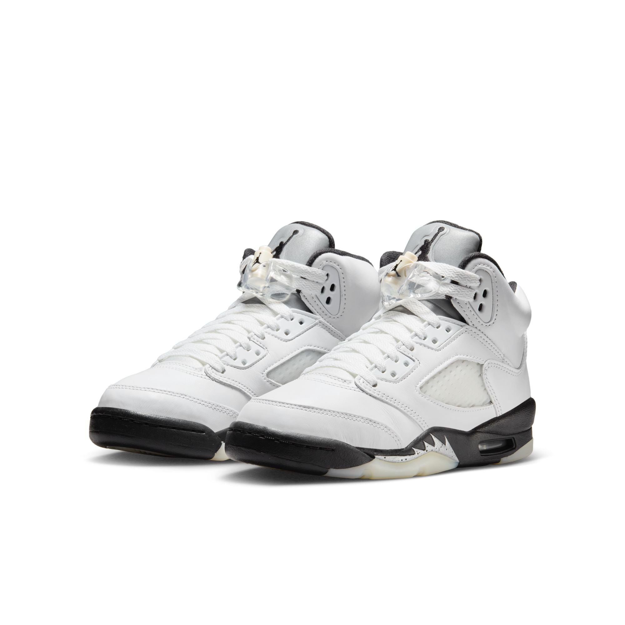 Air Jordan 5 Retro GS - WHITE/BLACK-SAIL-METALLIC SILVER