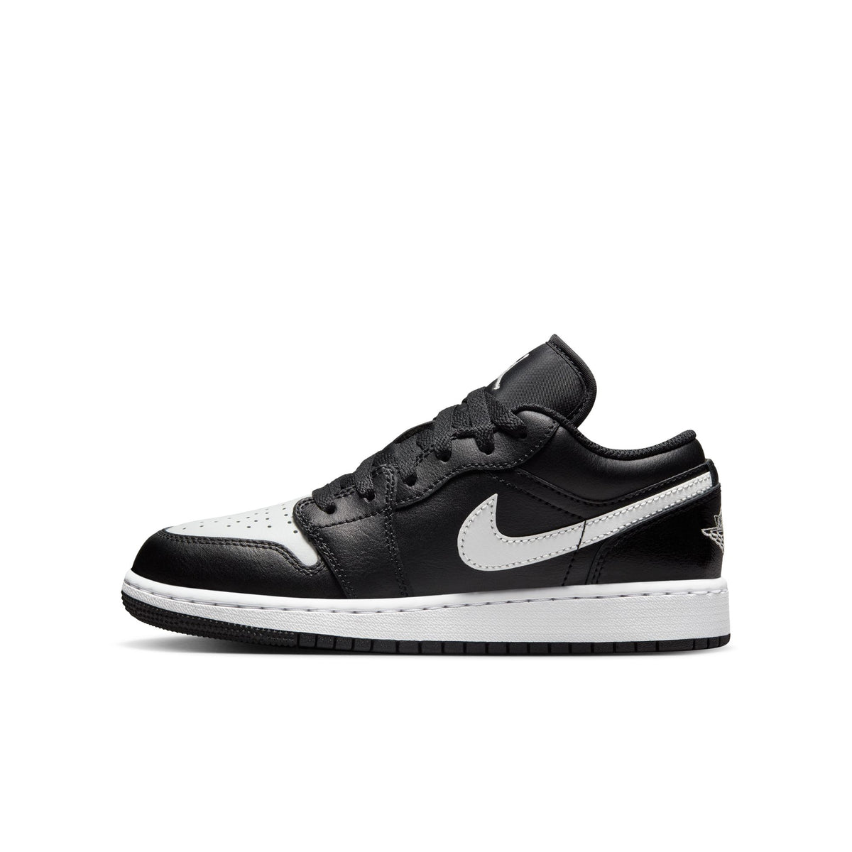 Big Kid&#39;s Air Jordan 1 Low- BLACK/SUMMIT WHITE