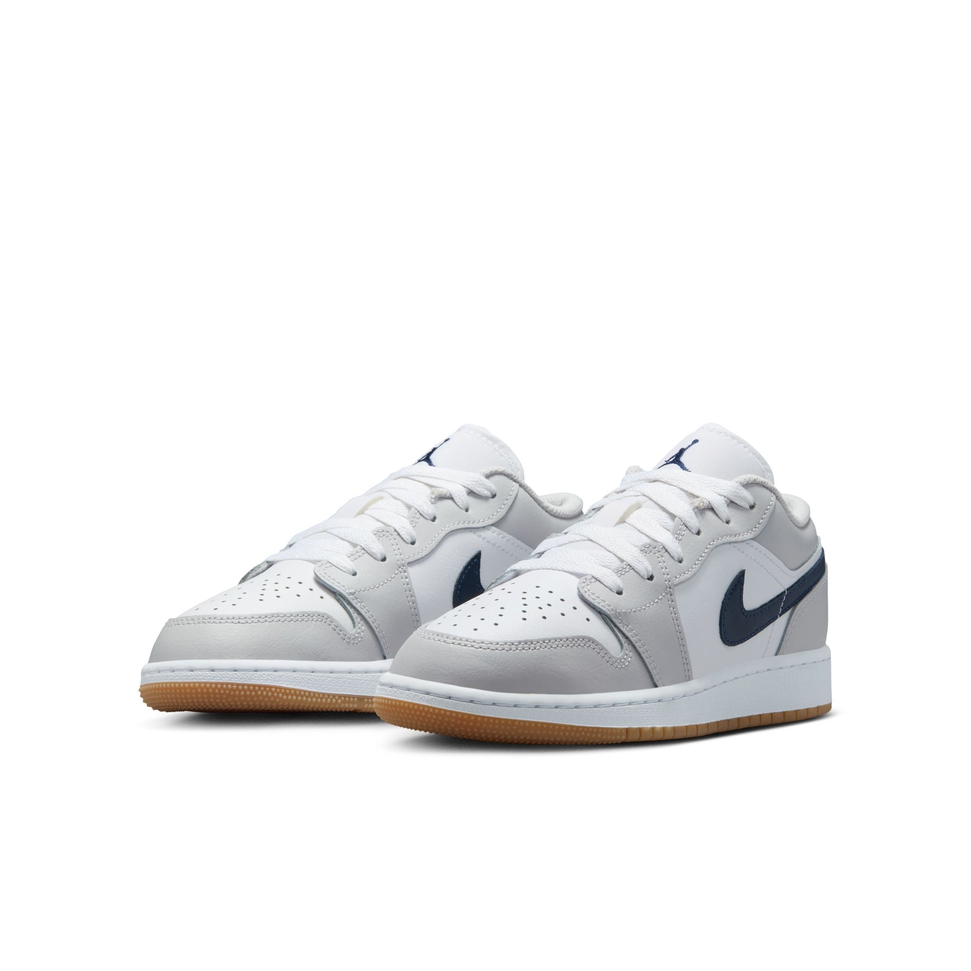 Air Jordan 1 Low GS - WHITE/MIDNIGHT NAVY-NEUTRAL GREY