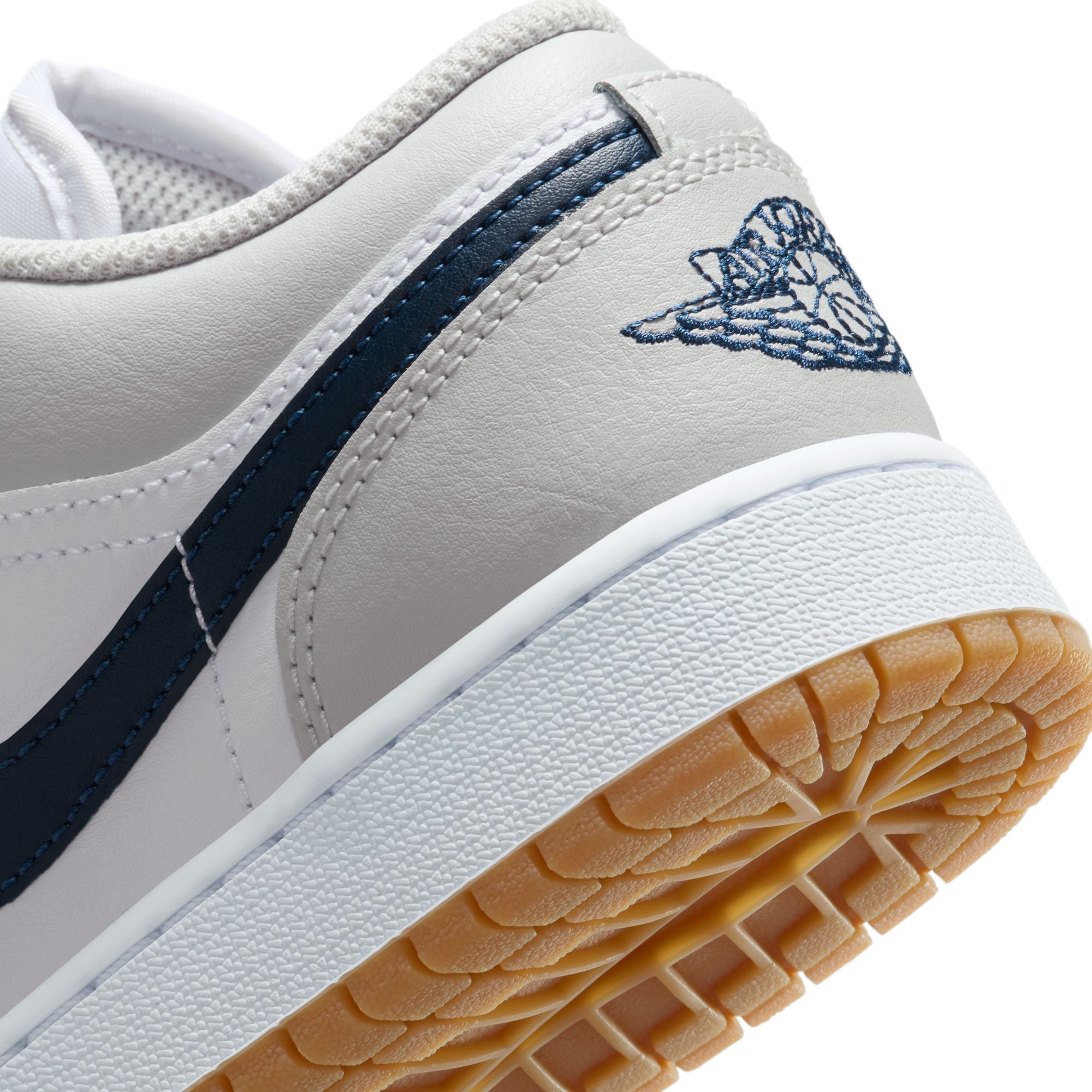 Air Jordan 1 Low GS - WHITE/MIDNIGHT NAVY-NEUTRAL GREY