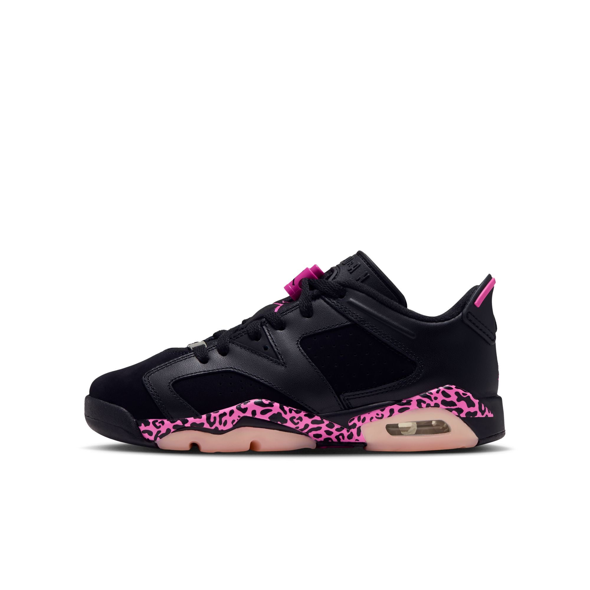 Air Jordan 6 Retro Low GS - BLACK/LASER FUCHSIA-PINK FOAM