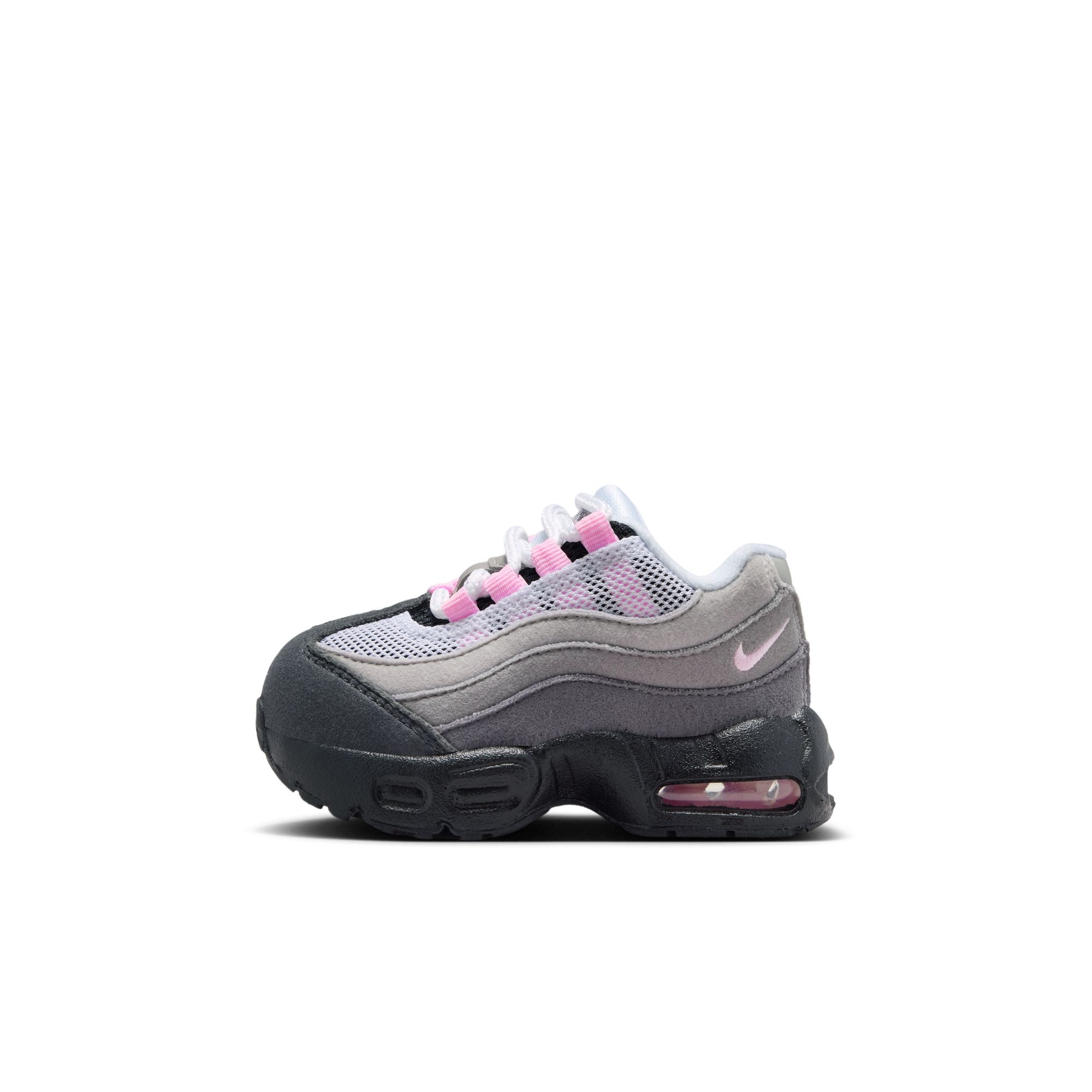 Toddler's Nike Little Max 95 - BLACK/PINK FOAM-WHITE-MEDIUM GREY