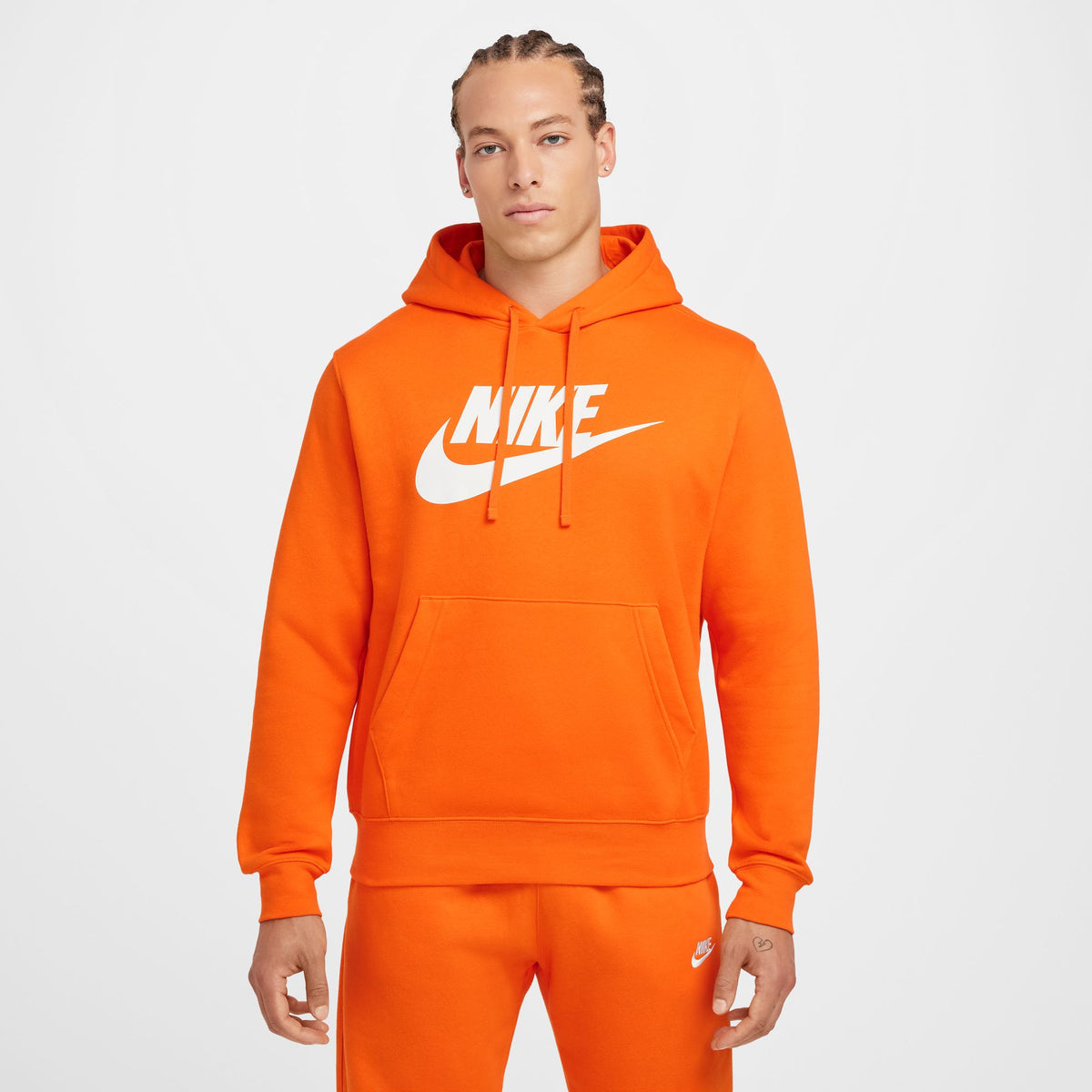 Nike Sportswear Club Fleece Hoodie - SAFETY ORANGE/SAFETY ORANGE/WHITE