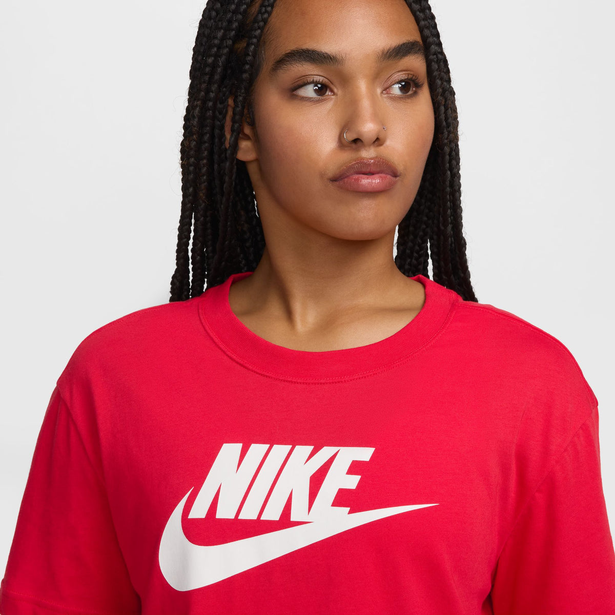 Women&#39;s Nike Cropped Logo T-Shirt - UNIVERSITY RED