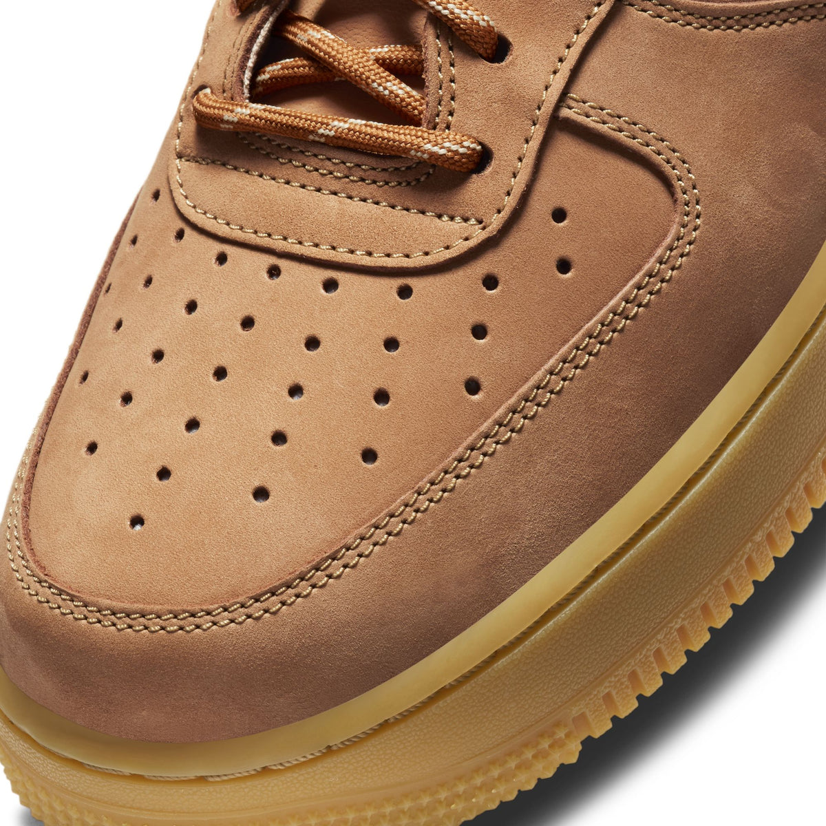 Men&#39;s Nike Air Force 1 &#39;07  - FLAX/WHEAT-GUM LIGHT BROWN-BLACK