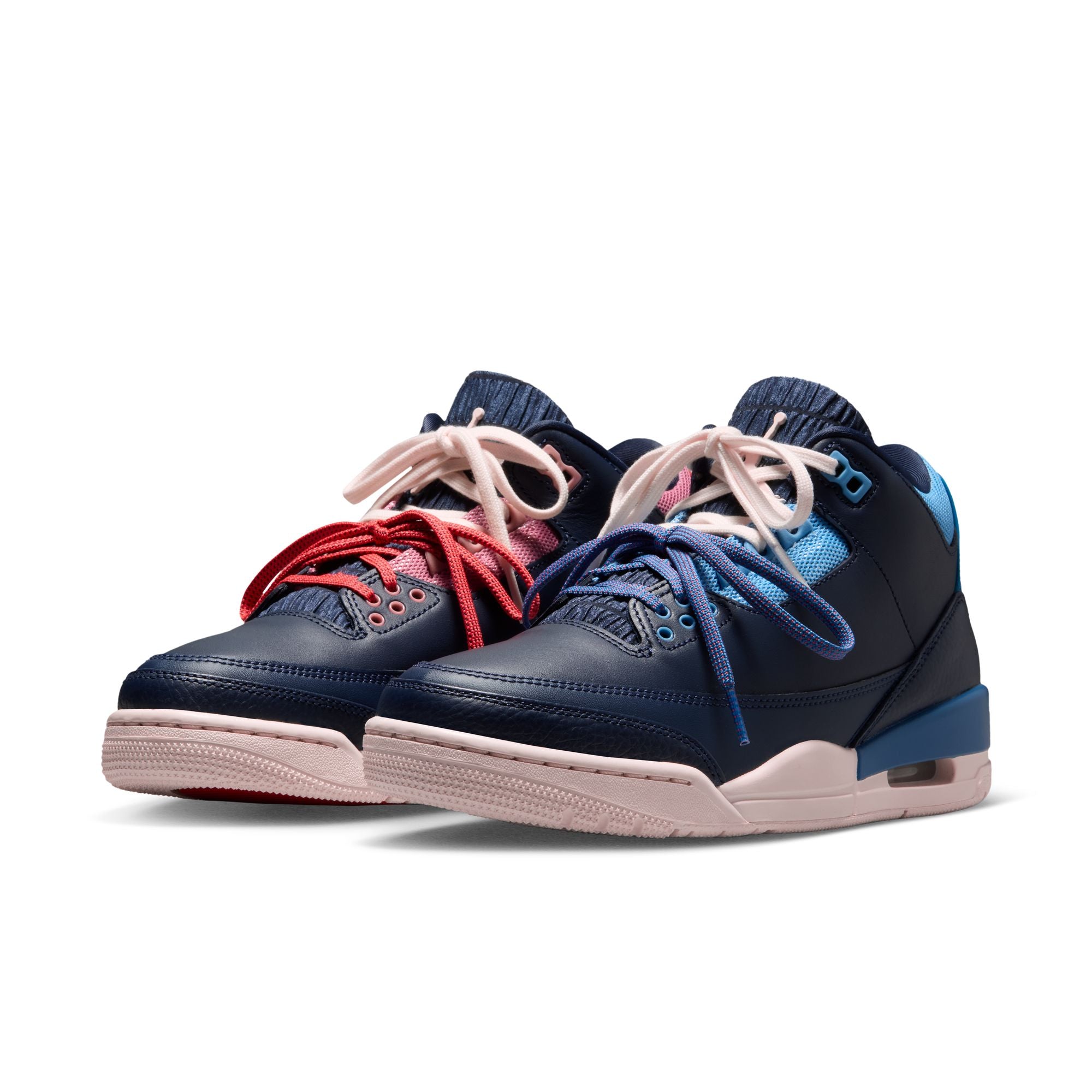 Women's Air Jordan 3 Retro "Sport Renaissance" - OBSIDIAN/CHALK-TRACK RED
