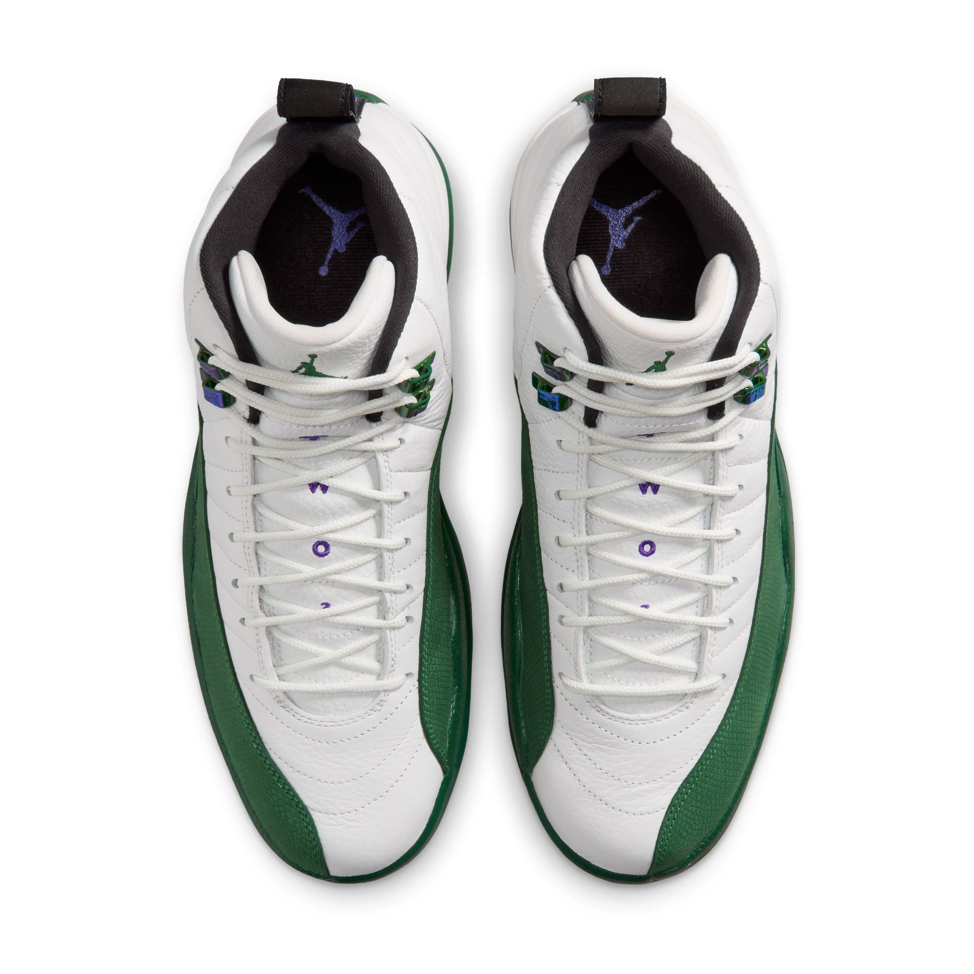 Men's Air Jordan 12 Retro "Idols Become Rivals" - SUMMIT WHITE/GORGE GREEN-FIERCE PURPLE