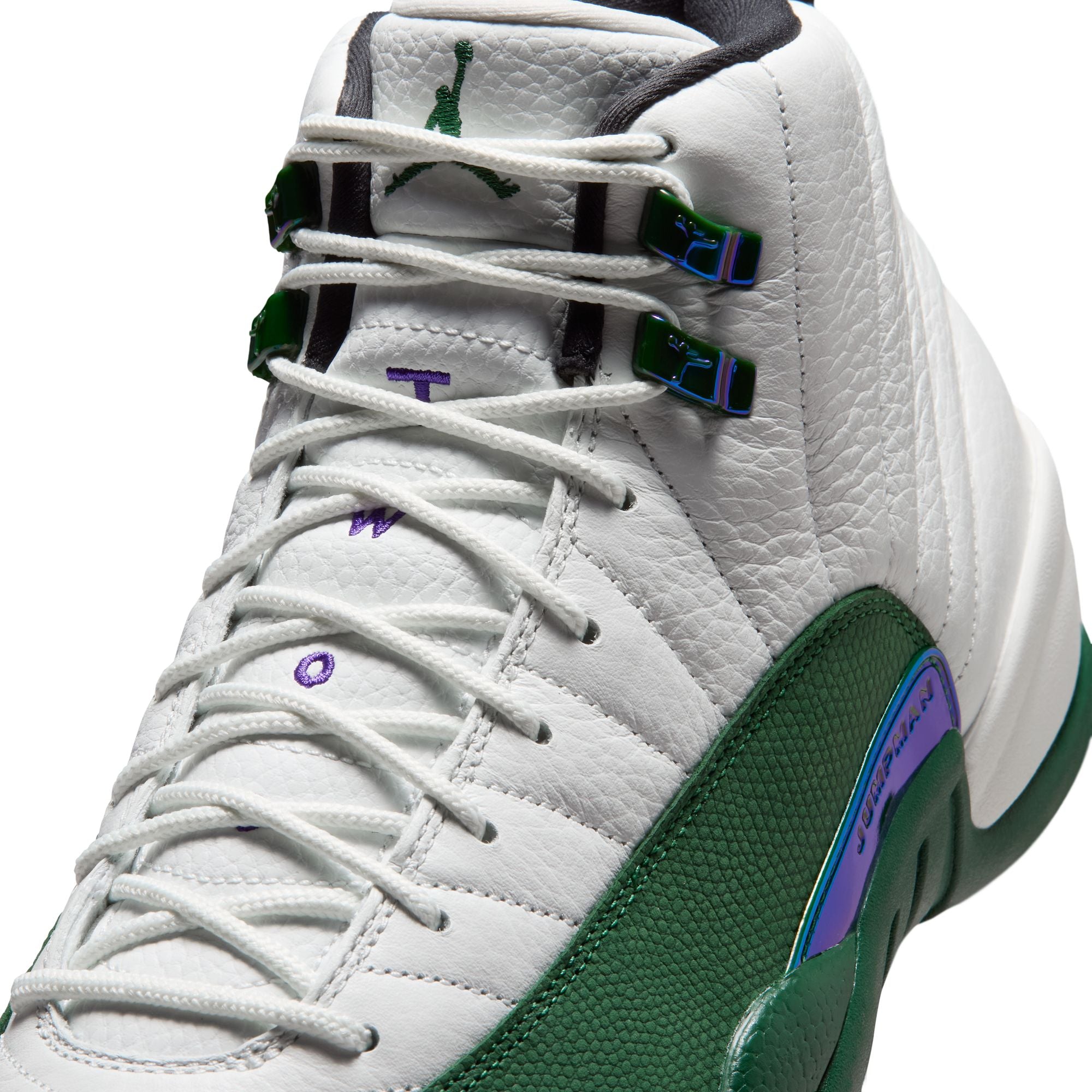 Men's Air Jordan 12 Retro "Idols Become Rivals" - SUMMIT WHITE/GORGE GREEN-FIERCE PURPLE