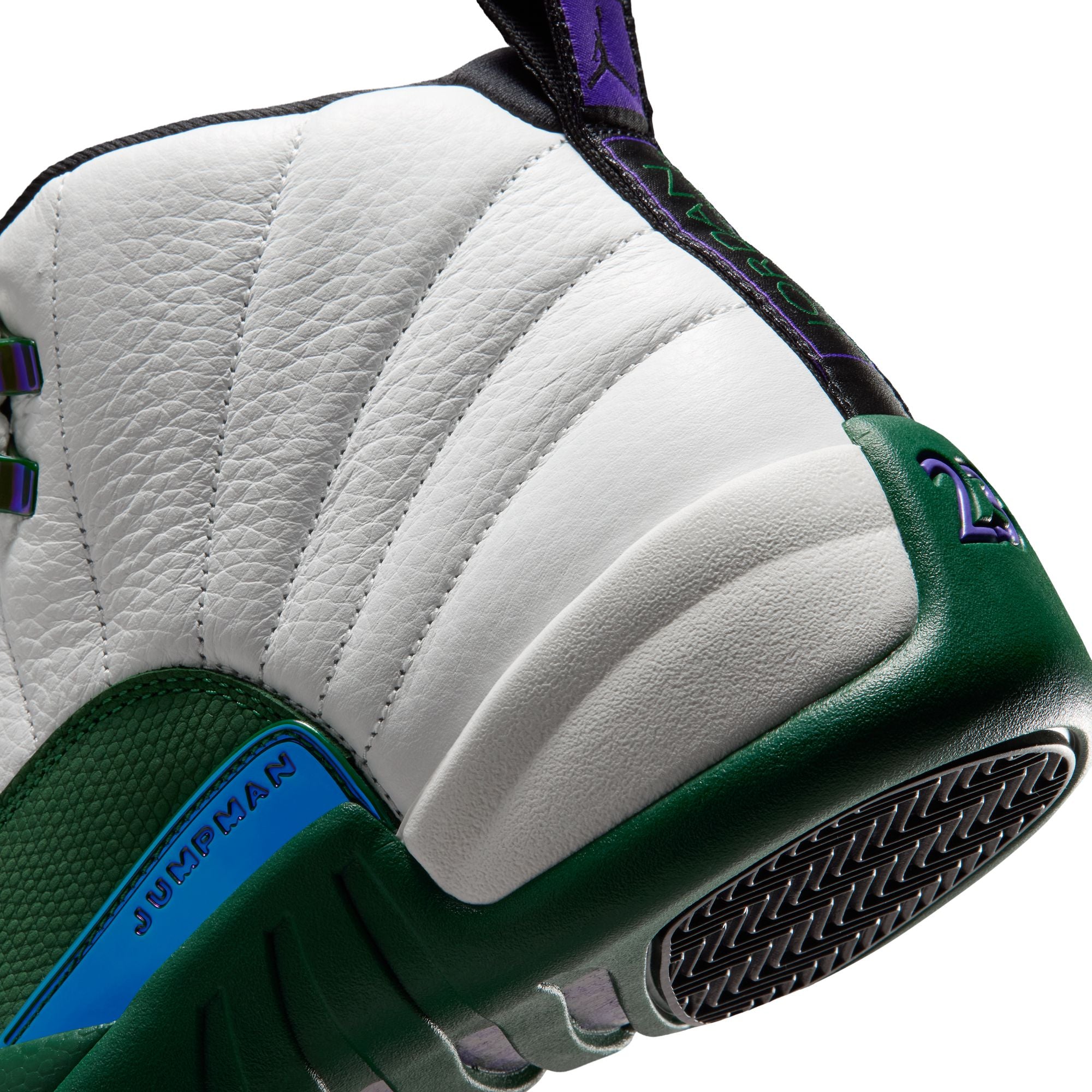 Men's Air Jordan 12 Retro "Idols Become Rivals" - SUMMIT WHITE/GORGE GREEN-FIERCE PURPLE