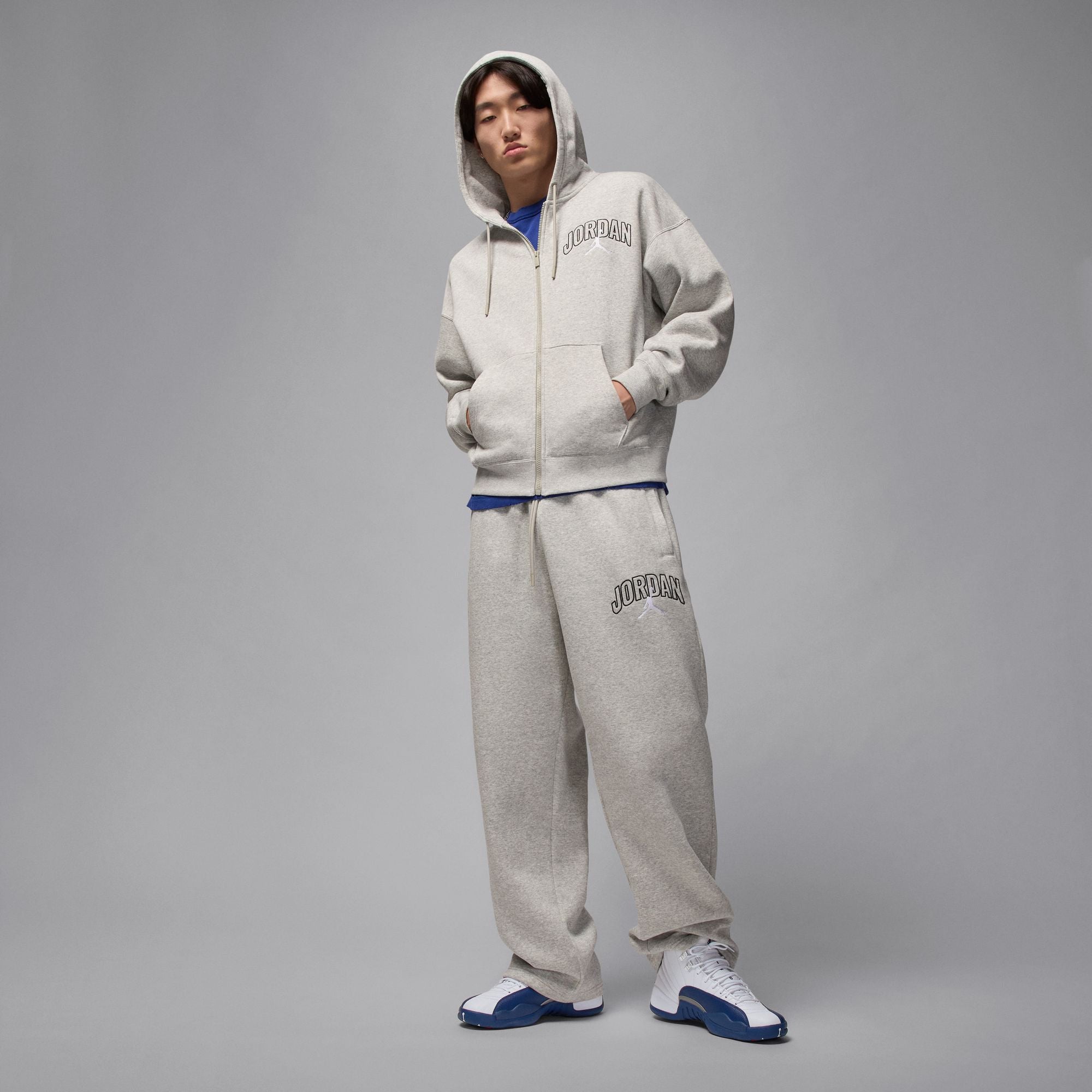 Men's Air Jordan 12 Retro "French Blue" - WHITE/FRENCH BLUE-METALLIC SILVER