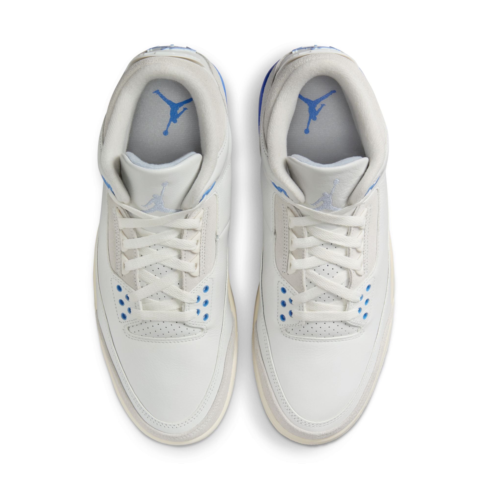 Men's Air Jordan 3 Retro - 'Lucky Shorts' - SUMMIT-WHITE/HYDROGEN-BLUE/LEGEND-BLUE