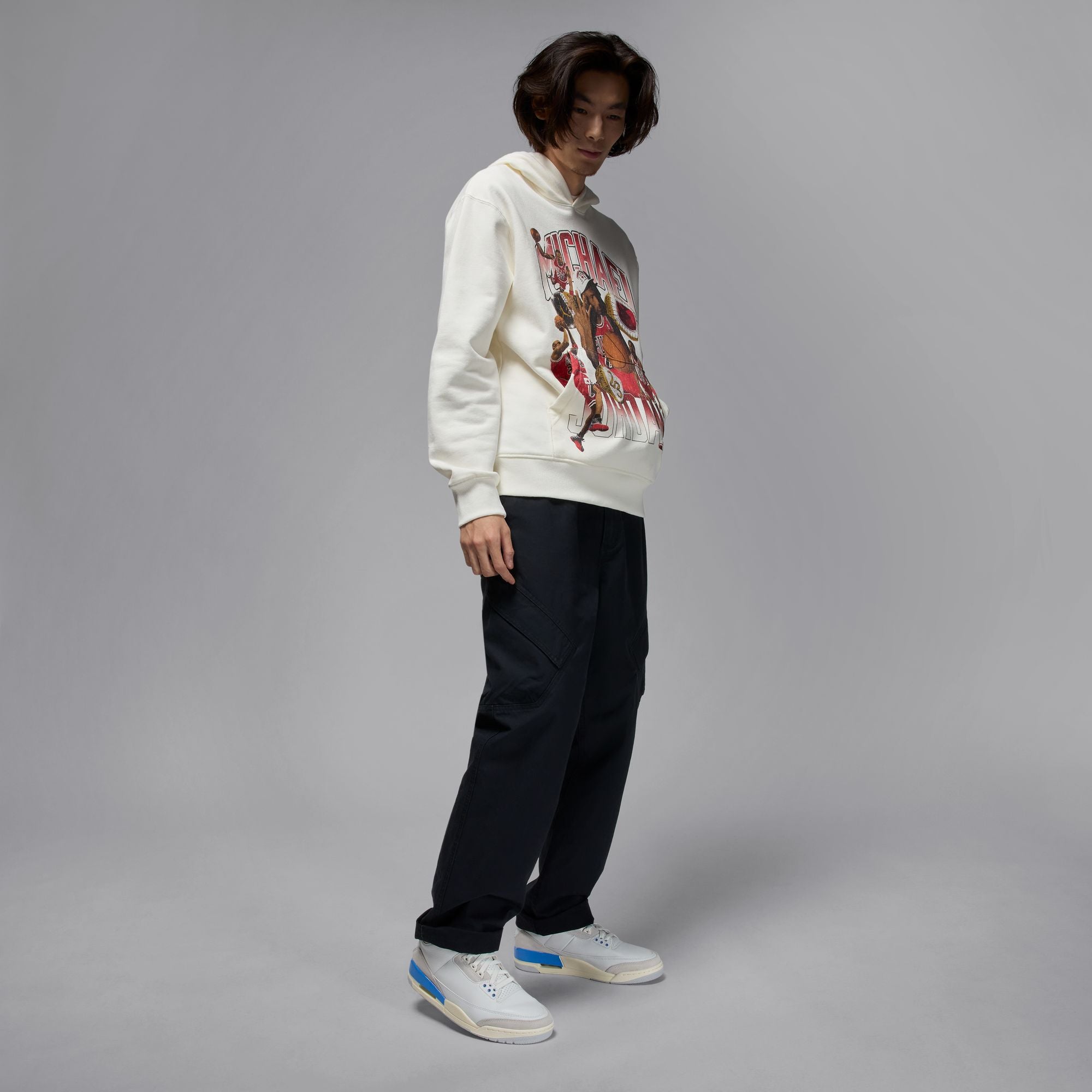 Men's Air Jordan 3 Retro - 'Lucky Shorts' - SUMMIT-WHITE/HYDROGEN-BLUE/LEGEND-BLUE