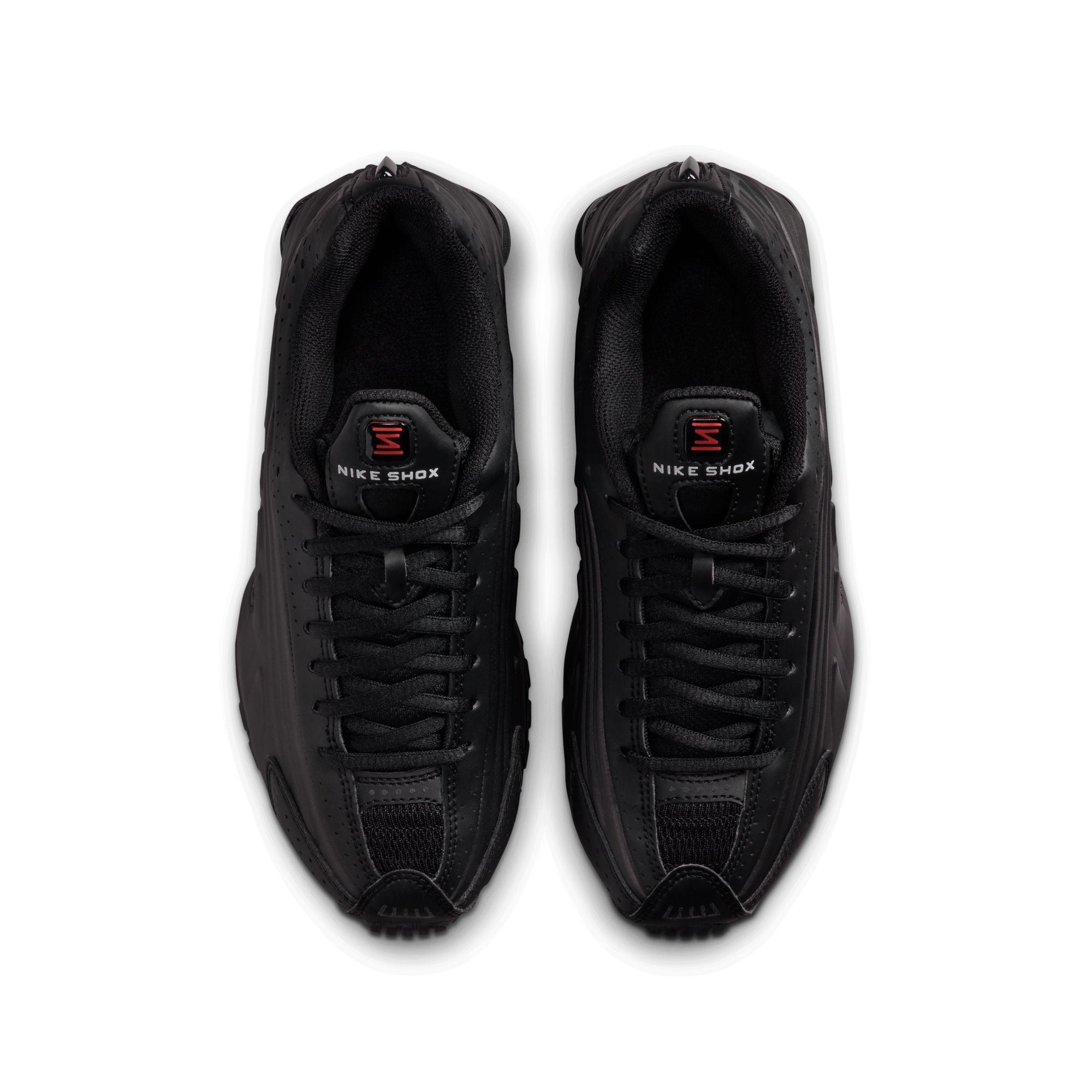 Gradeschool Nike Shox R4 - BLACK/BLACK-BLACK-BRIGHT CRIMSON