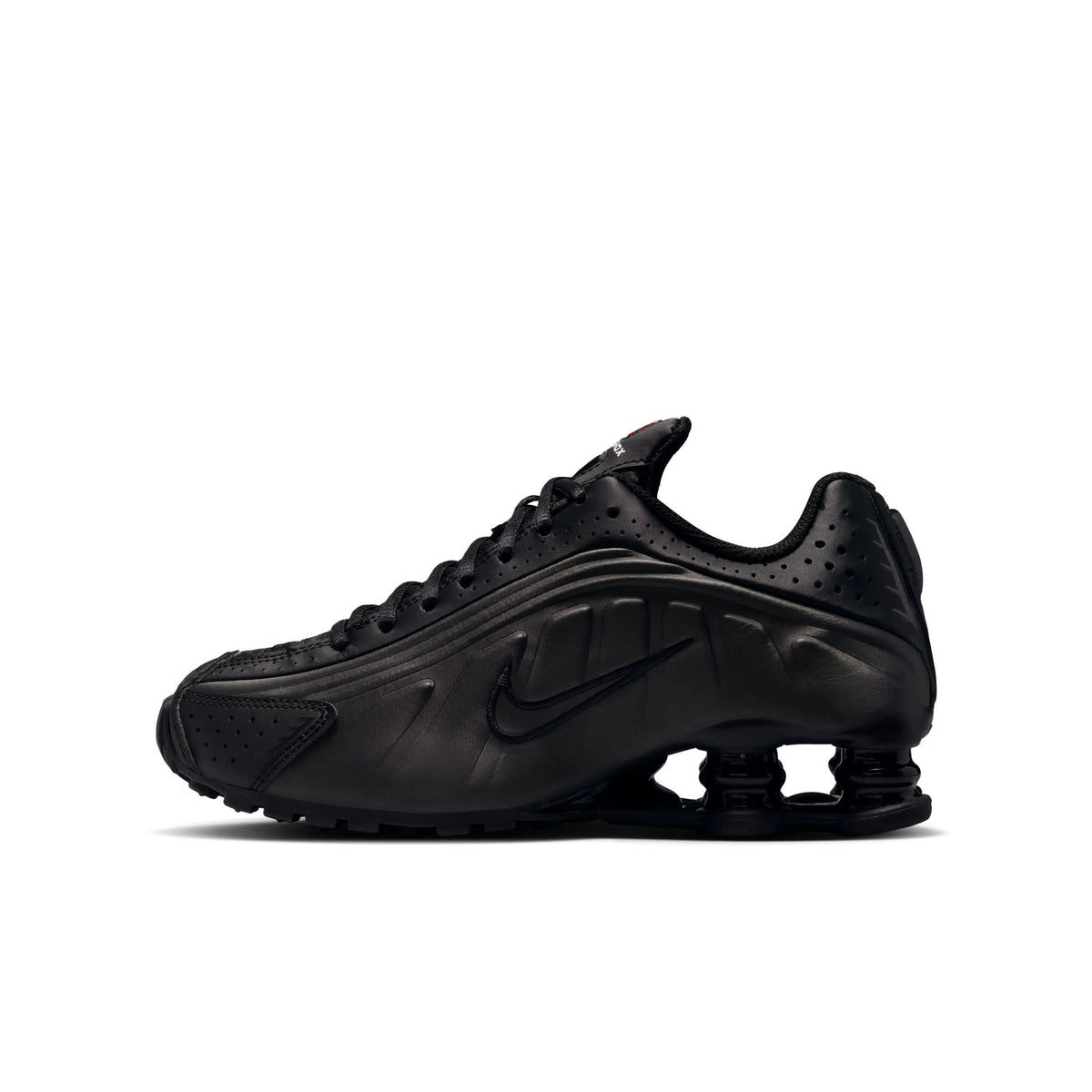 Gradeschool Nike Shox R4 - BLACK/BLACK-BLACK-BRIGHT CRIMSON
