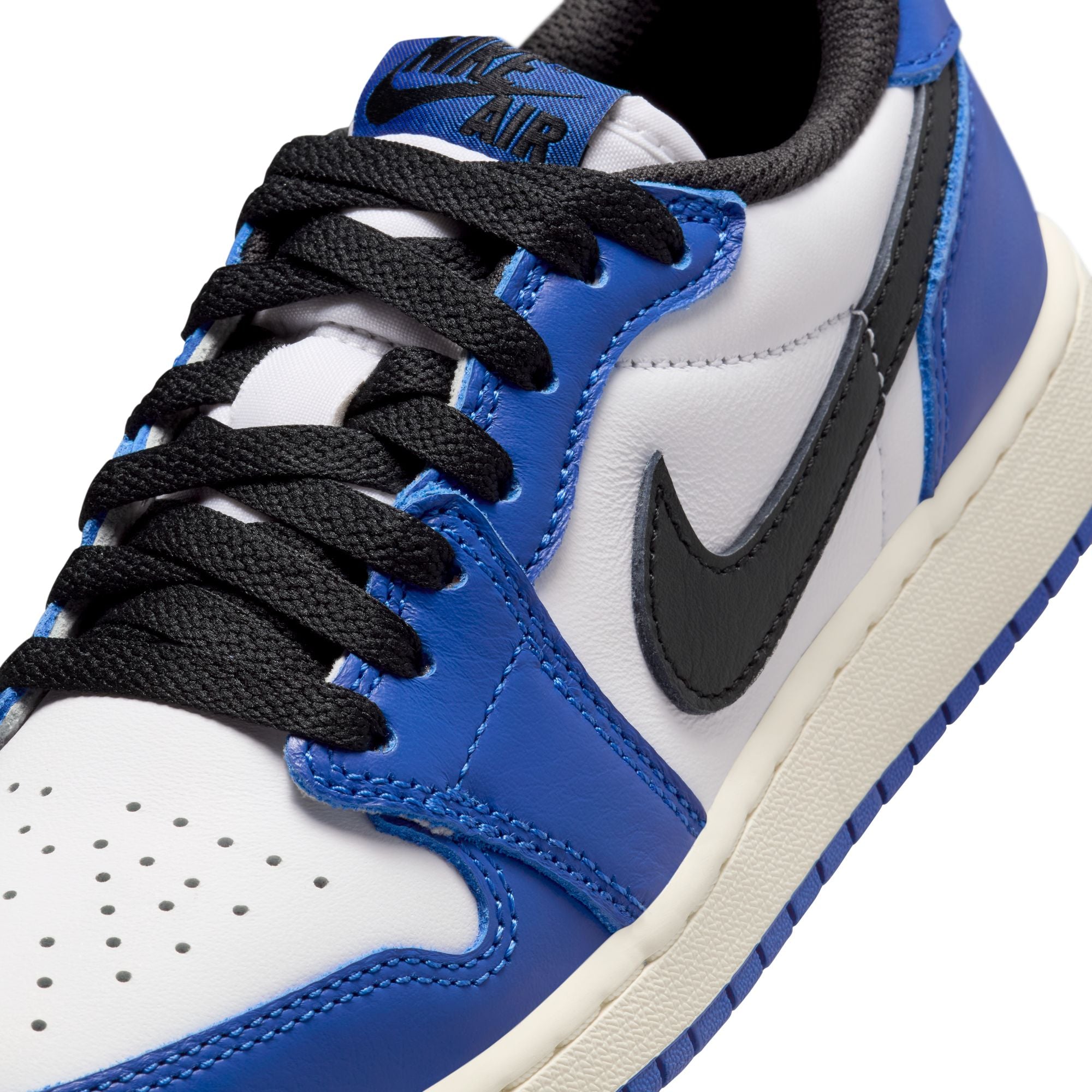 Air Jordan 1 Retro Low Og GS - WHITE/BLACK-GAME ROYAL-SAIL